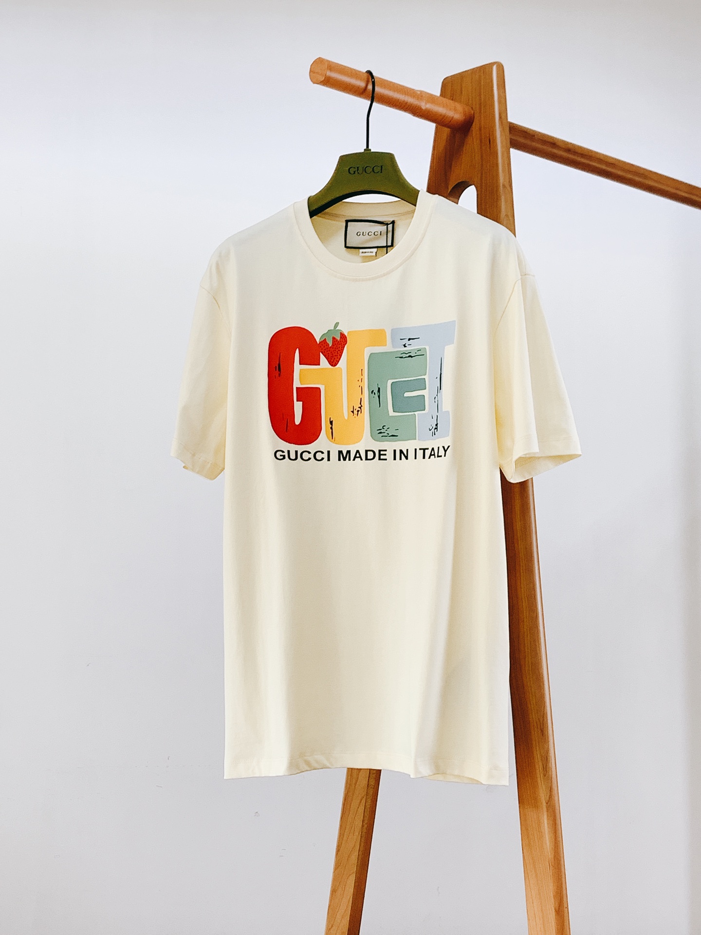 Gucci Clothing T-Shirt Printing Unisex Cotton Knitted Knitting Spring/Summer Collection Vintage Short Sleeve