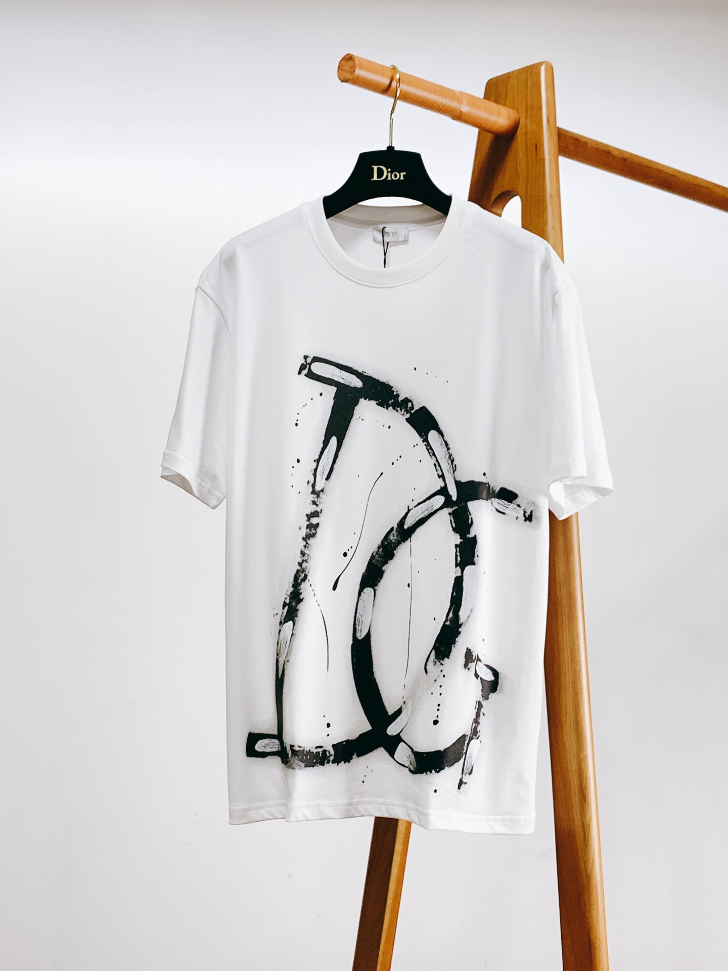 Dior Clothing T-Shirt Doodle White Printing Unisex Cotton Knitted Knitting Spring/Summer Collection