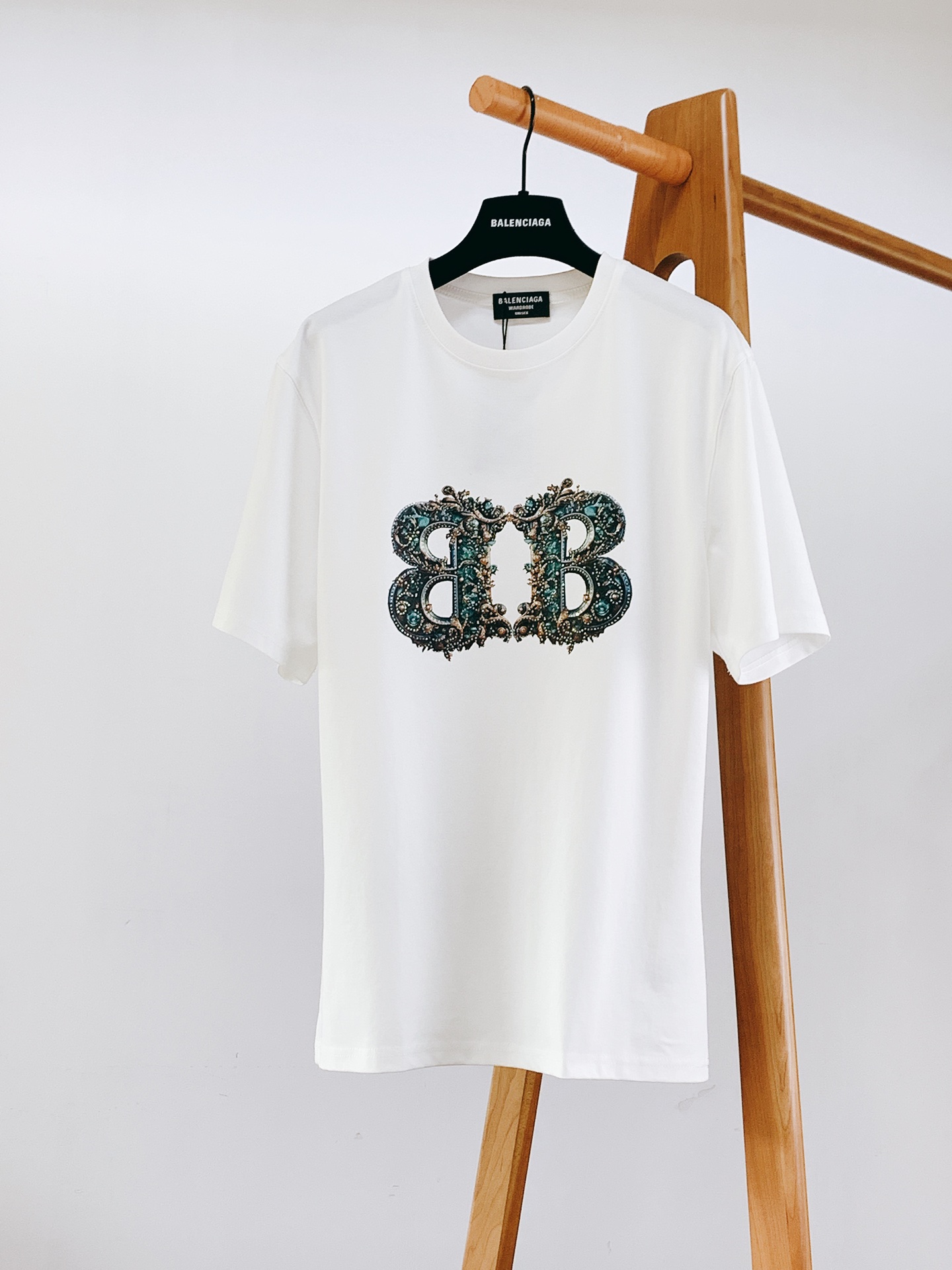 Balenciaga Kleidung T-Shirt Drucken Frühling/Sommer Kollektion Kurzarm