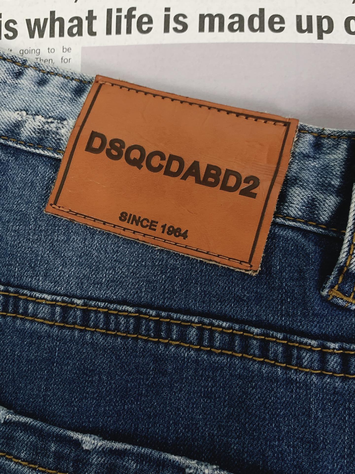 DSQUARED2D二次方2024FW早秋新品复古休闲牛仔裤进口水洗弹力面料超重工洗水工艺上身舒适透气有