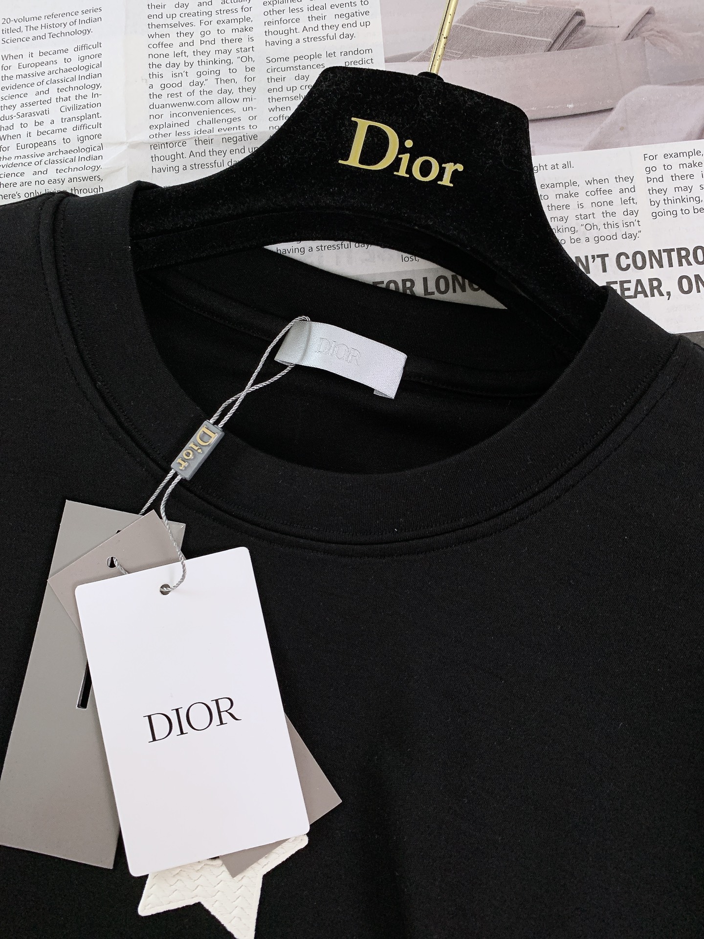 DiorHomme迪奥桀傲2024FW早秋新品加厚圆领打底T恤立体感logo微廓形半袖打底T恤高支埃及长