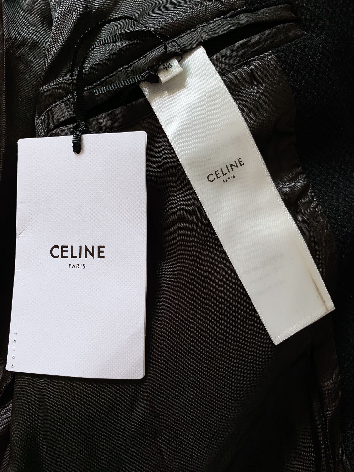 Celine赛琳字母标贴学院风棒球服夹克定制原版提花螺纹领款袖子辅料:100%羊皮革衬里:100%铜氨纤