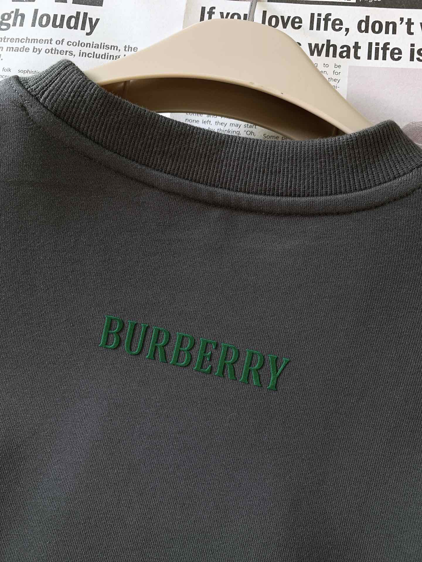 Burberry巴宝莉2024FW秋冬新品战马植绒印花套头卫衣简约的设计越简单越考验设计师的水平看细节肩