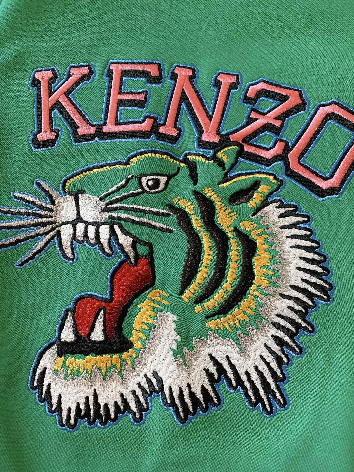 Kenzo 高田肾三 VARSITY TIGER系列 全新虎首涂鸦刺绣圆领卫衣。情侣款男女同款。这“V
