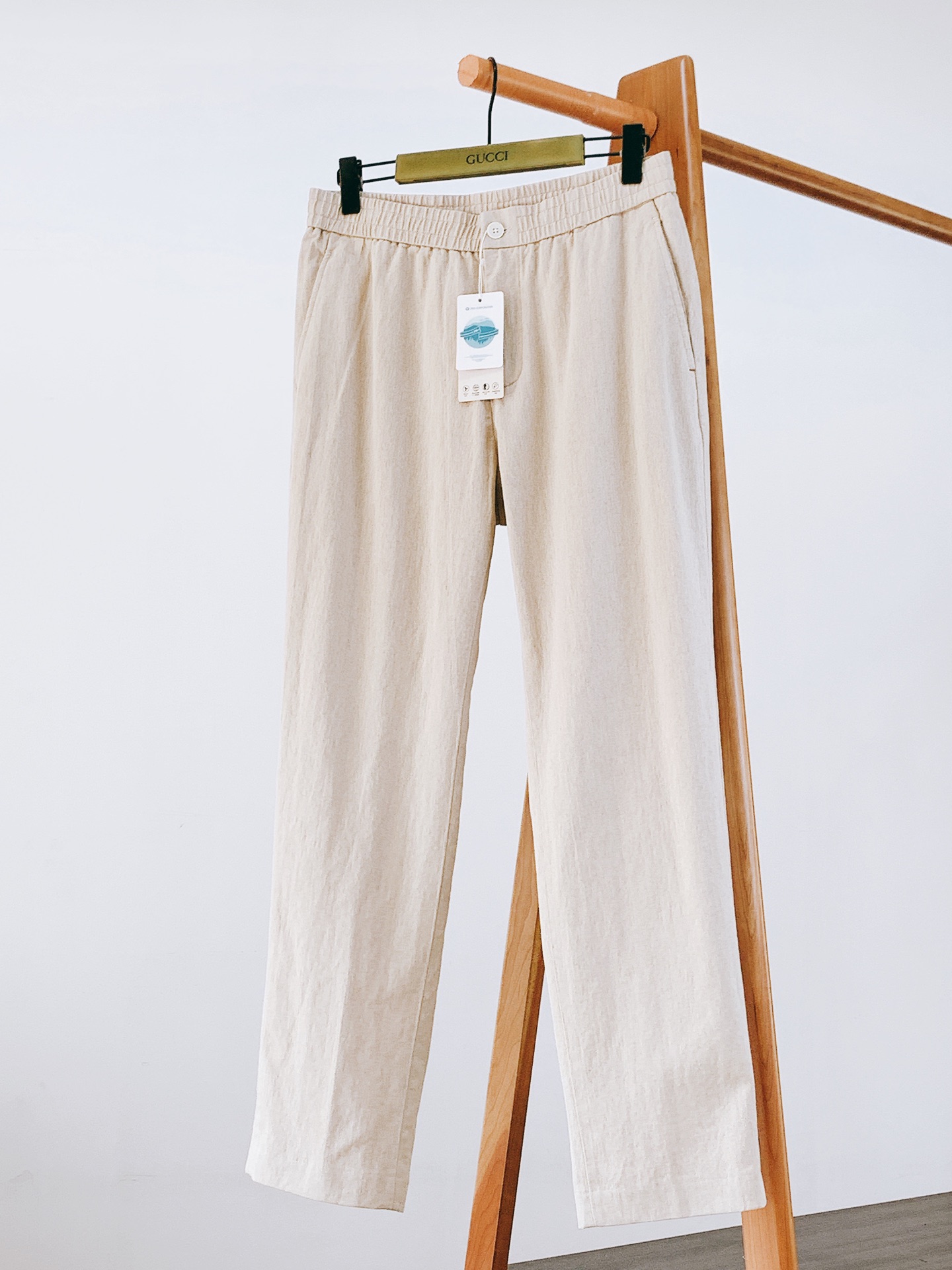 NO:128760,LoroPiana L.P 1970SS spring and summer new product LP men's cotton and linen blend Italian old-fashioned style elastic waist straight-leg casual pants About style and design Exquisite craftsmanship, high-end texture, classic items, these are the keywords of Italian outfits, and also the 
