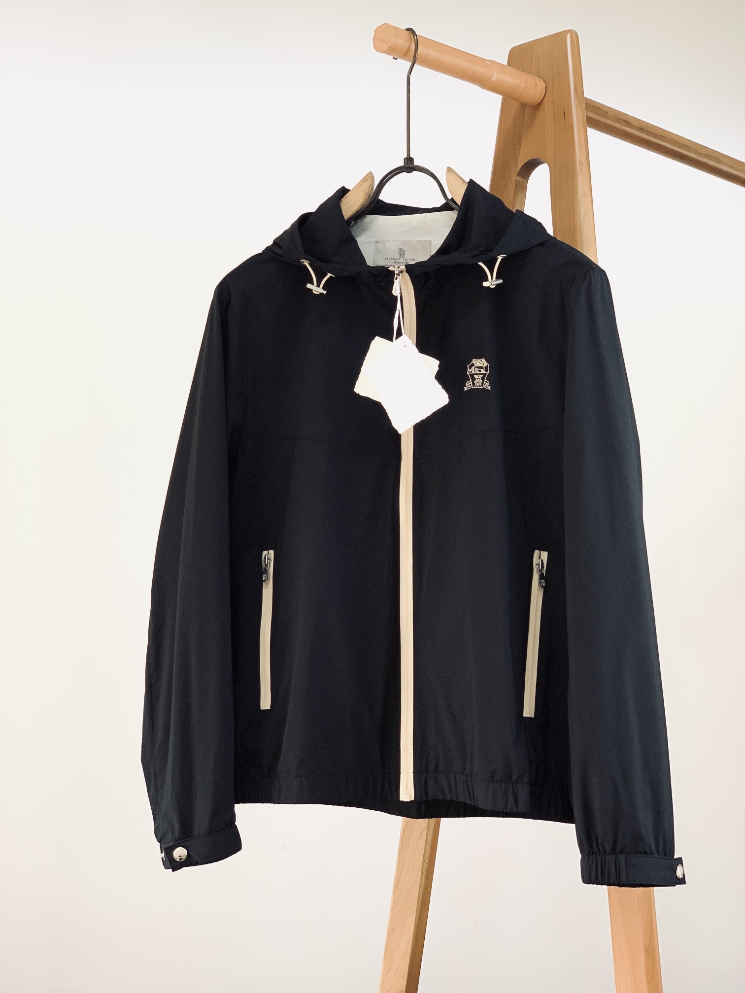 NO:132139,Brunello Cucinelli 2025SS Early Spring New Product BC Minimalist High-end woven hooded jacket, quality control recommended. Contact BC must be a fine product to recommend. It is known as 