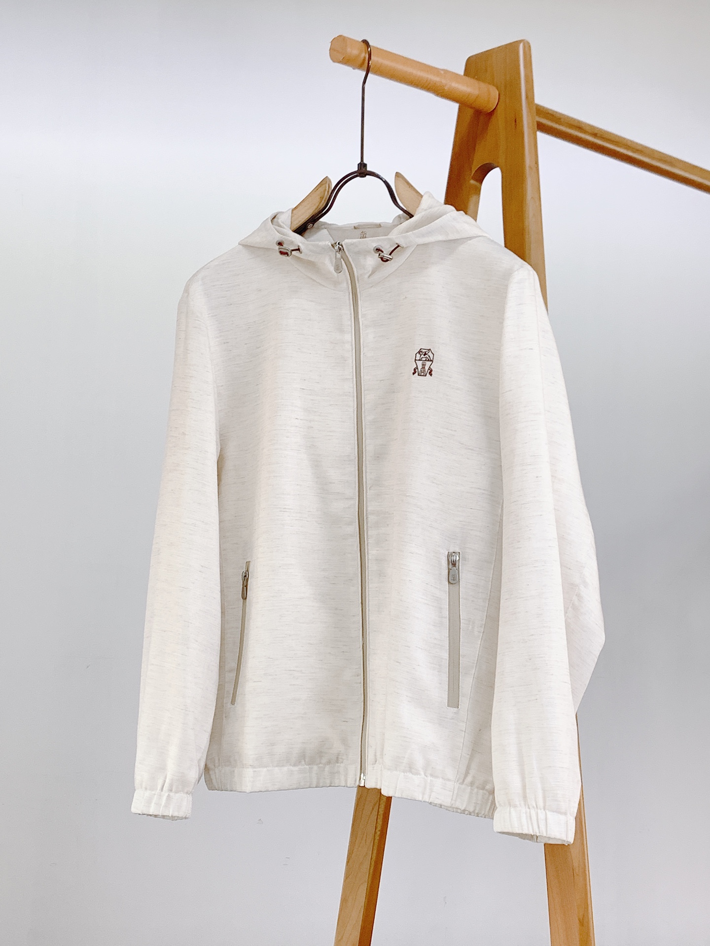 NO:132027,Brunello Cucinelli 2025SS early spring new product BC minimalist and exquisite high-end linen hooded jacket, quality control recommended. Contact BC must be a fine product to recommend. It is known as 