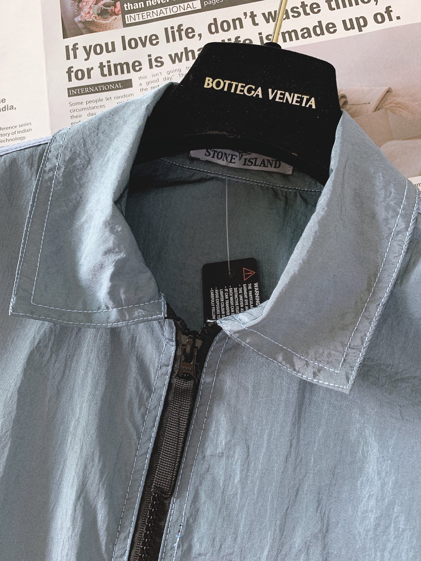 
Stone Island 石头岛  新款Nylon Meta 系列金属尼龙臂章袖标长袖拉链胸带夹克防晒
