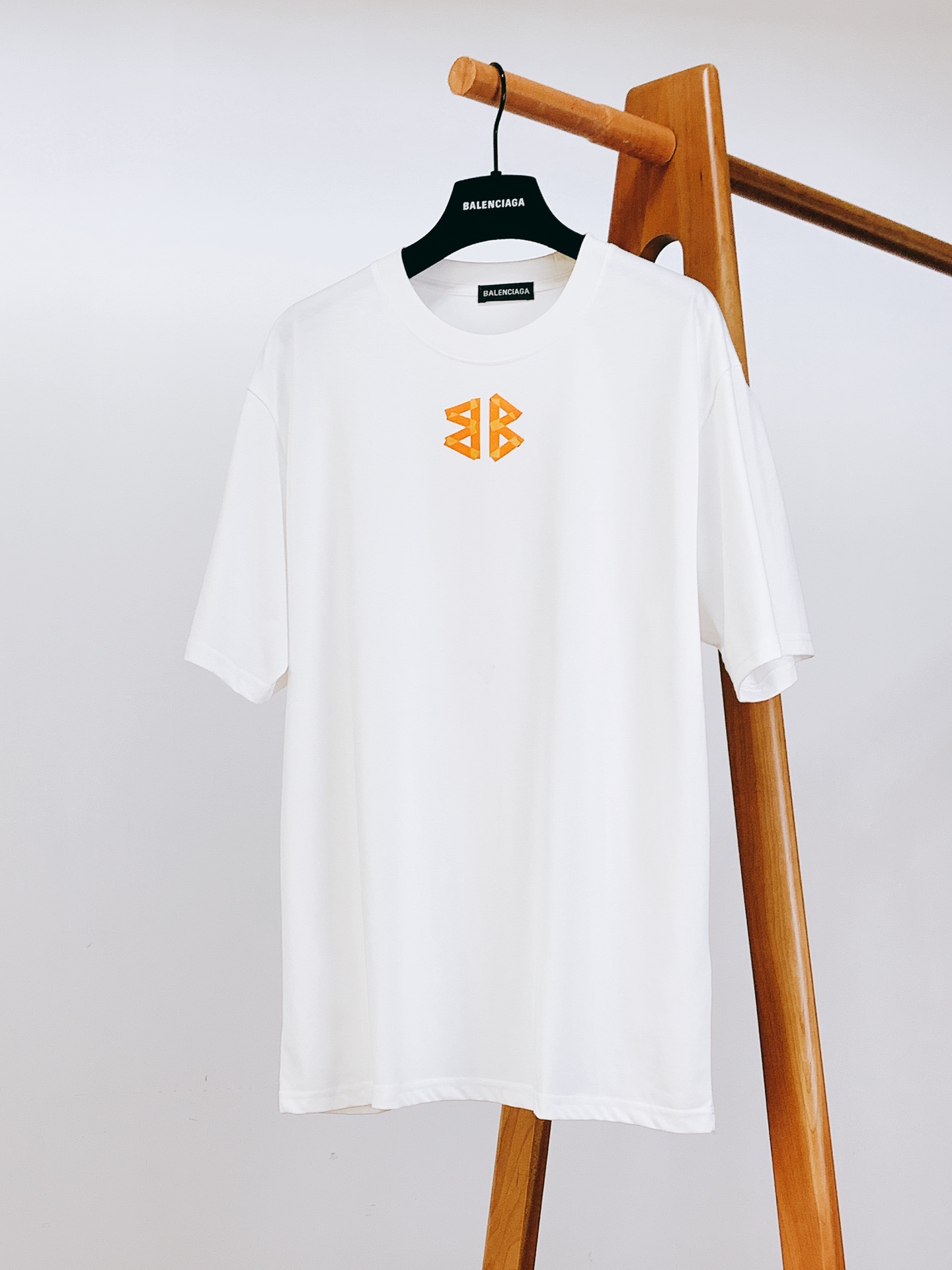 Balenciaga Wit Katoenen T-shirt Met Logo Print Voor Heren