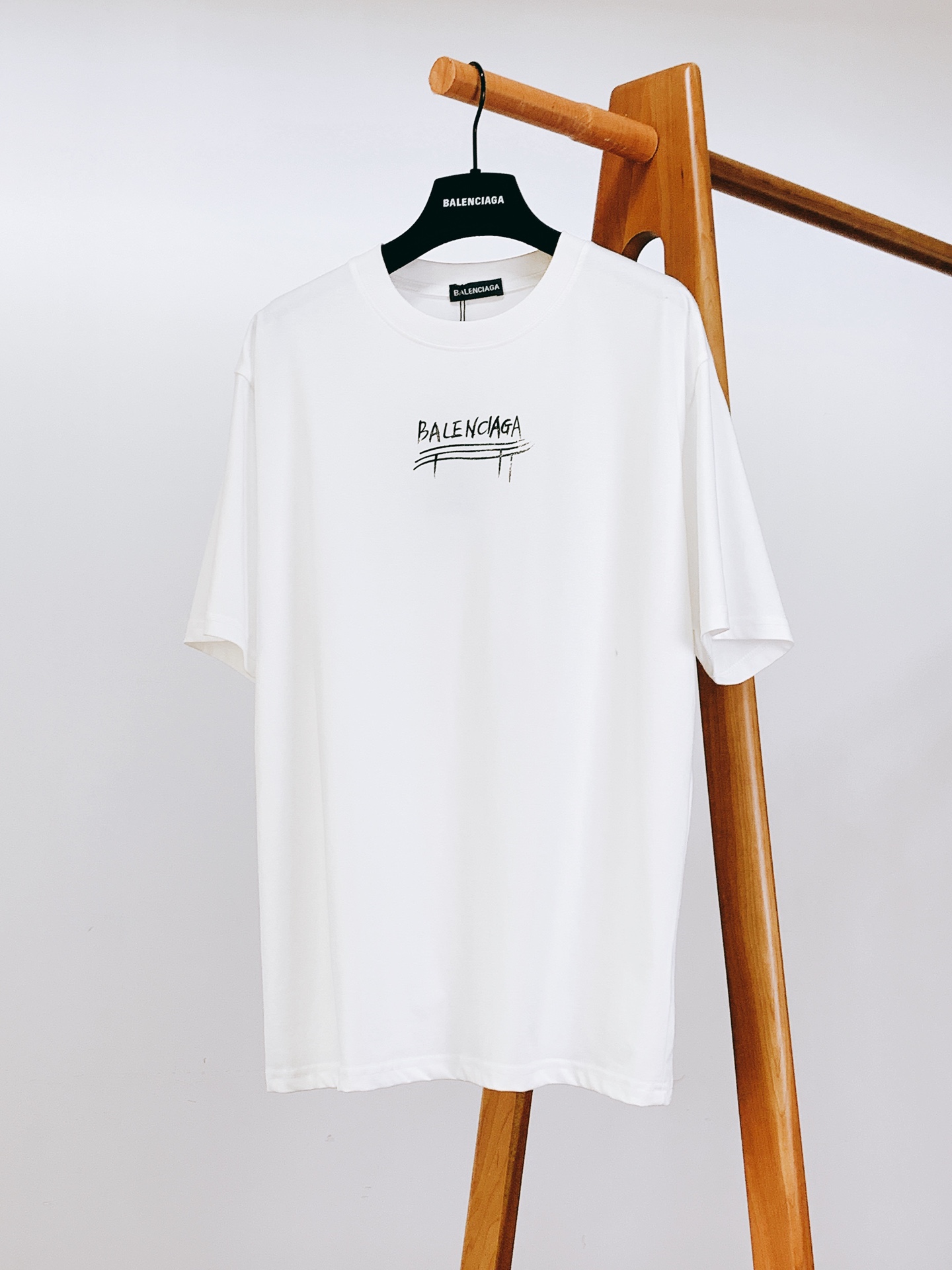 Balenciaga Camiseta de Algodón con Estampado de Logotipo para Hombre