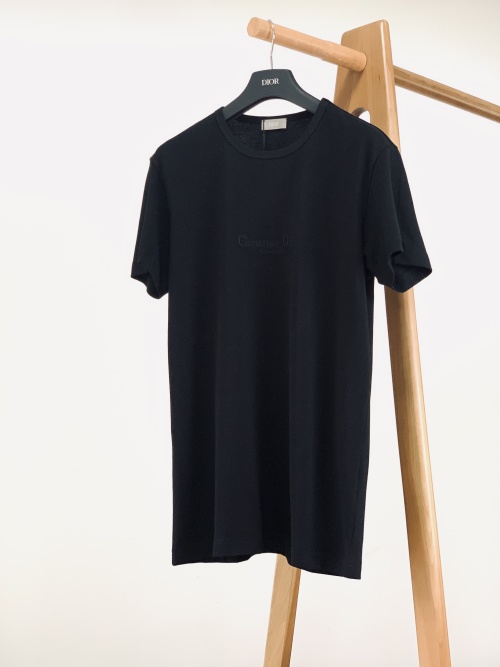 Dior Homme Black Cotton Jersey T-Shirt with Diorior Couture Embroidery 1 Dior Homme Black Cotton Jersey T-Shirt with Diorior Couture Embroidery