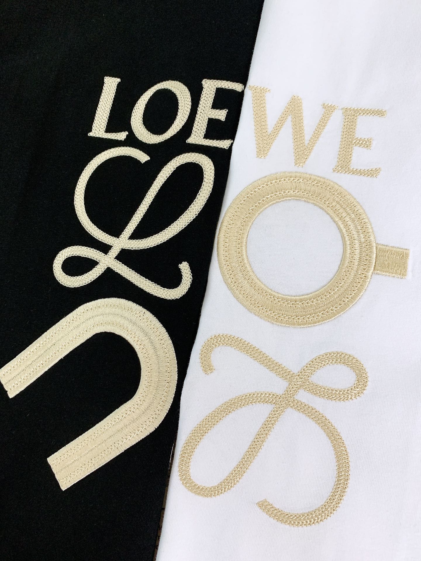 Loewe 2025SS Men's White Cotton T-Shirt with Embroidered Logo,S - XL 10 i1751025540 7531 8