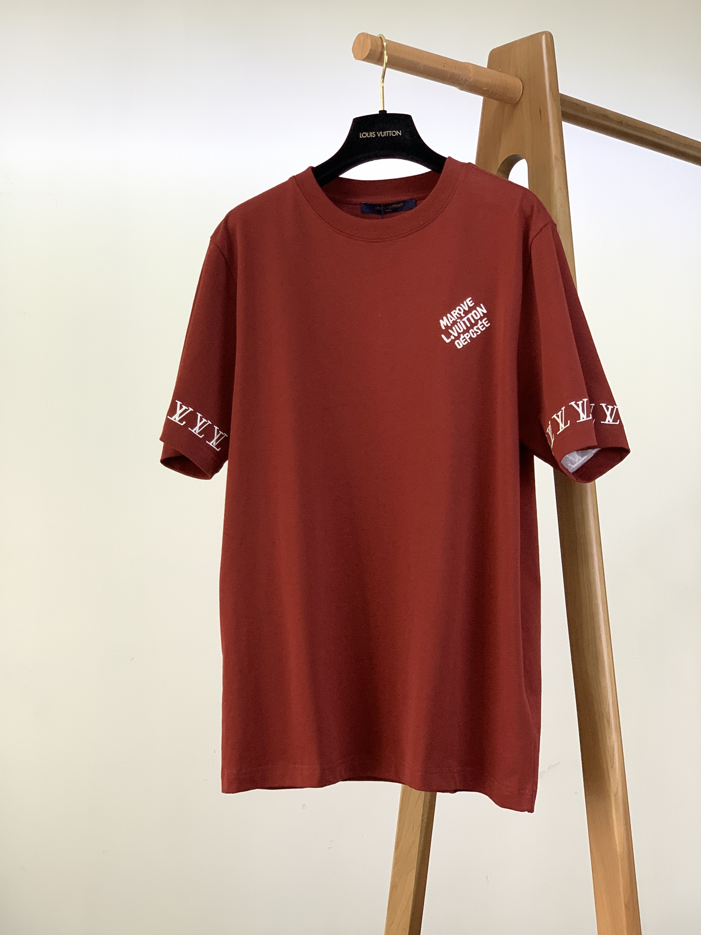 Louis Vuitton Camiseta Clásica de Algodón con Bordado para Hombre