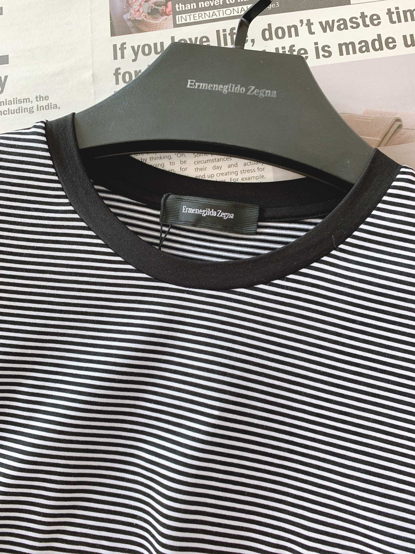 
Ermenegildo Zegna 杰尼亚 2025SS春夏新品
复古条纹短袖T恤，贸易公司渠道稀出，