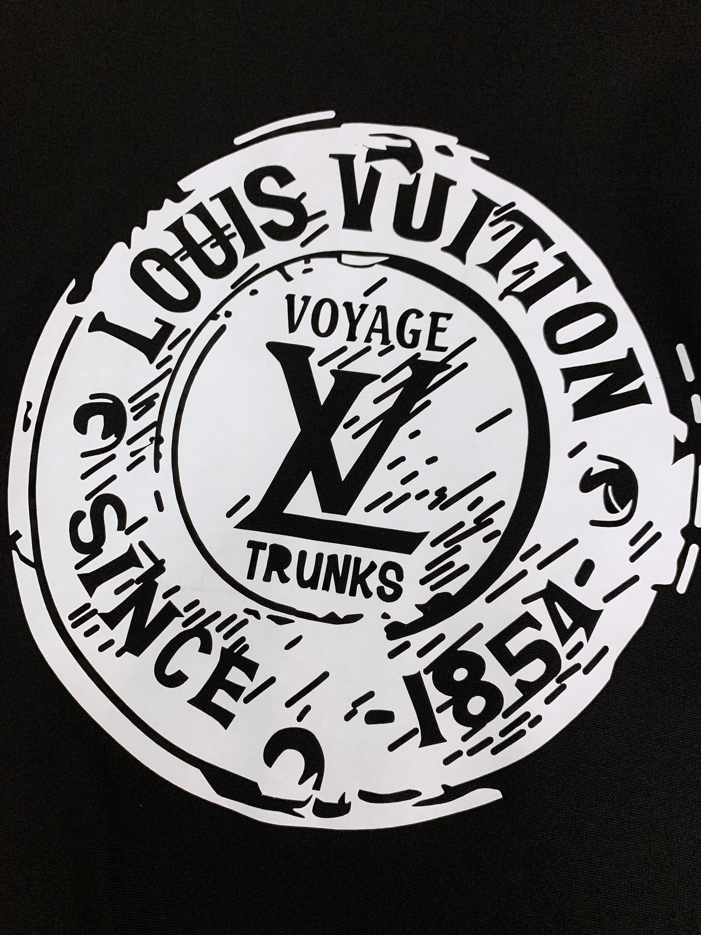 חולצת טי שירט שרוול קצר מכותנה מודפסת של Louis Vuitton לגברים 6 i1754217296 655 3