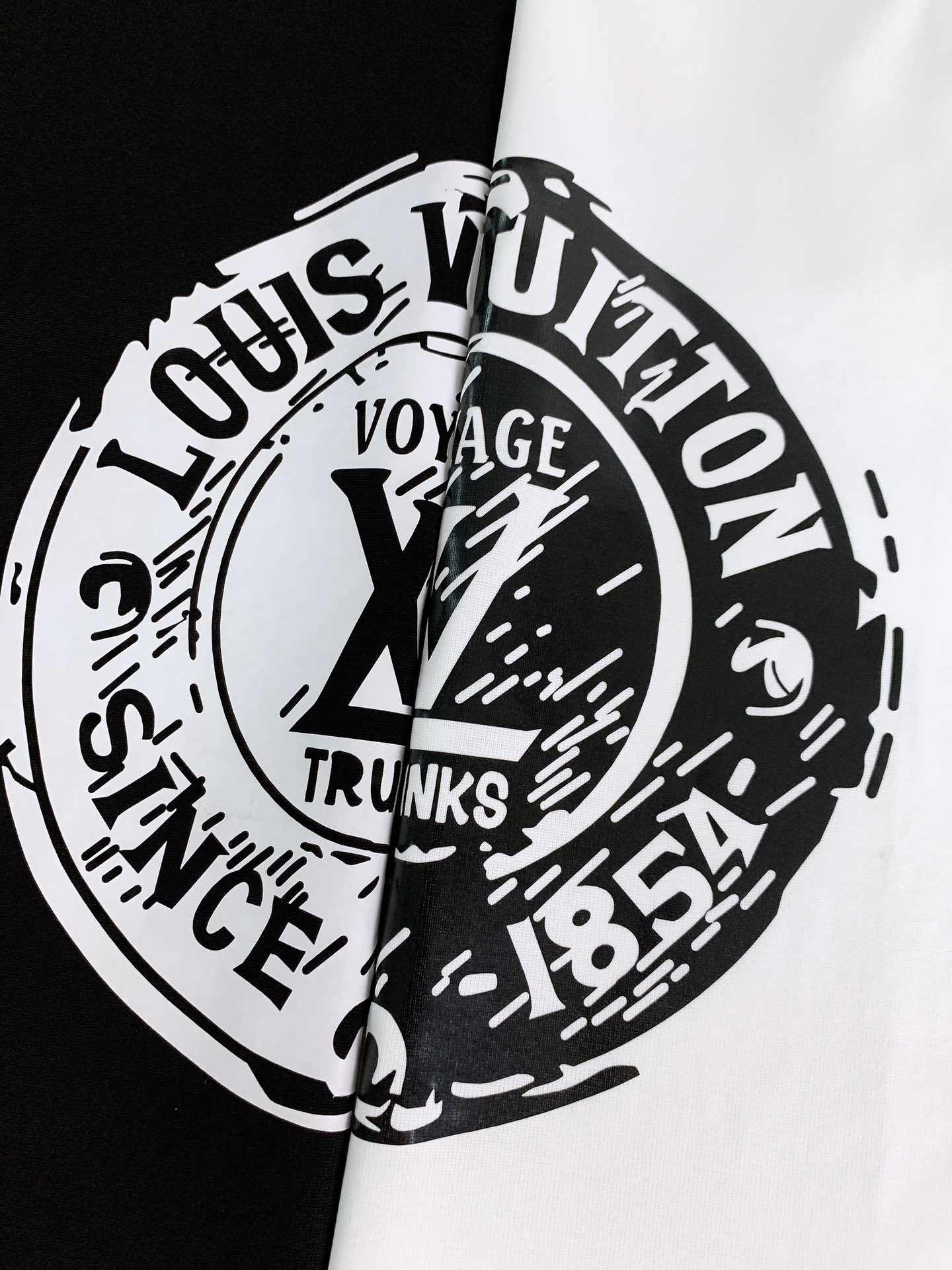 חולצת טי שירט שרוול קצר מכותנה מודפסת של Louis Vuitton לגברים 10 i1754217296 7934 8