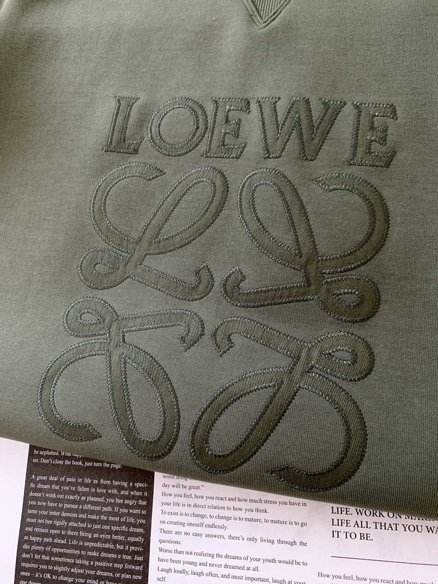 
Loewe 罗意威 2025FW早秋新品 
休闲套头卫衣。前胸的品牌字母与经典 Anagram 图案刺