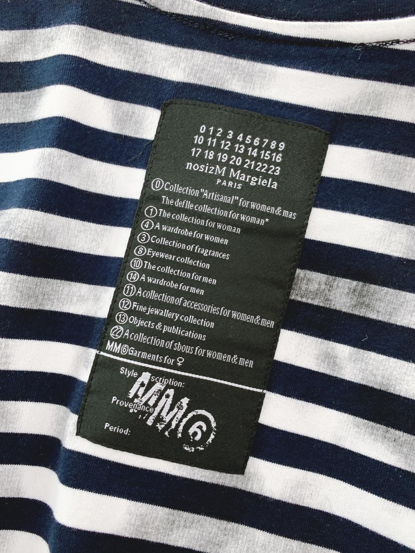 Maison Margiela MM6 马丁马吉拉 2025FW早秋新品 做旧条纹打底衫。它把巴黎的解构