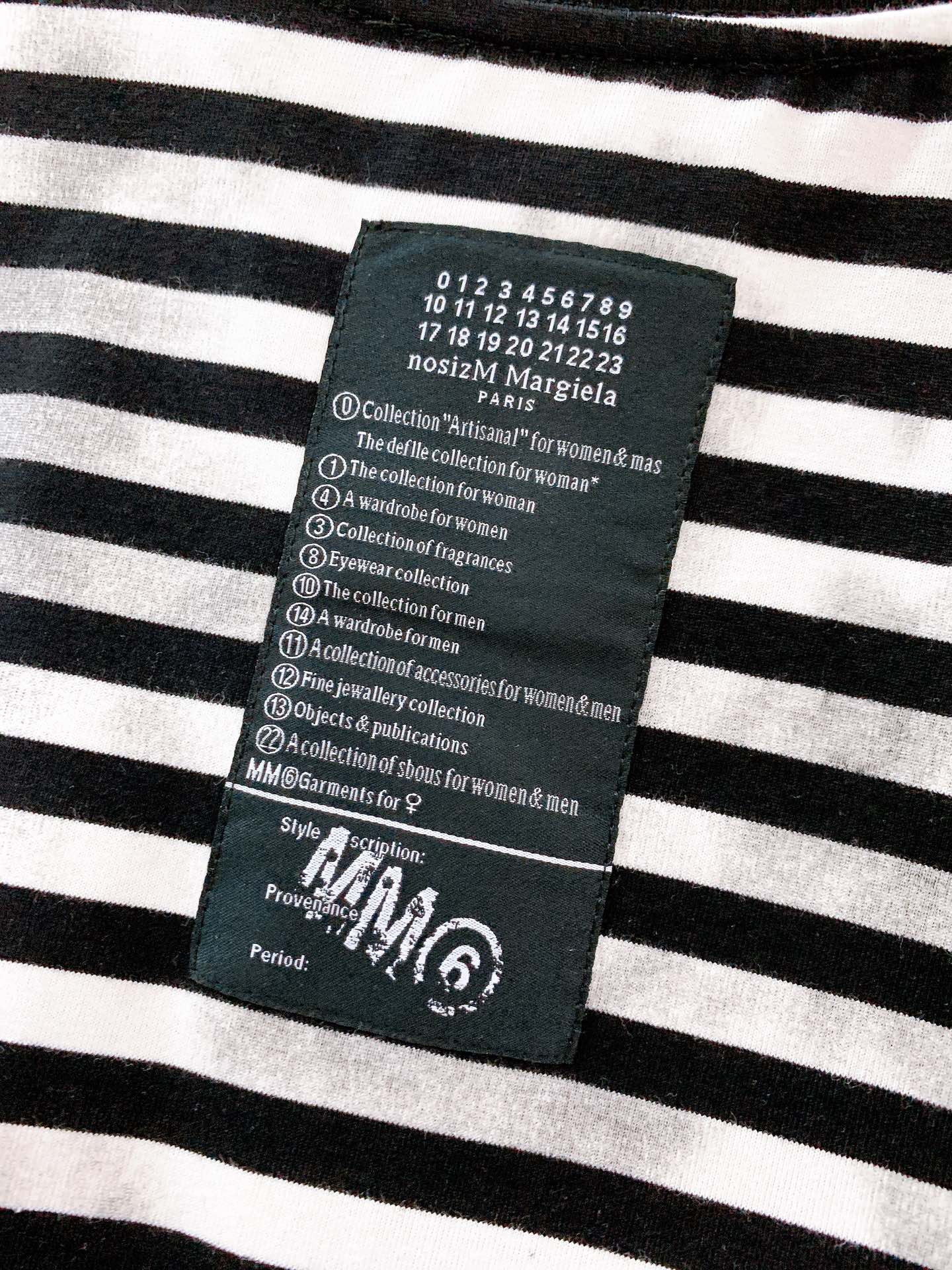 Maison Margiela MM6 马丁马吉拉 2025FW早秋新品 做旧条纹打底衫。它把巴黎的解构