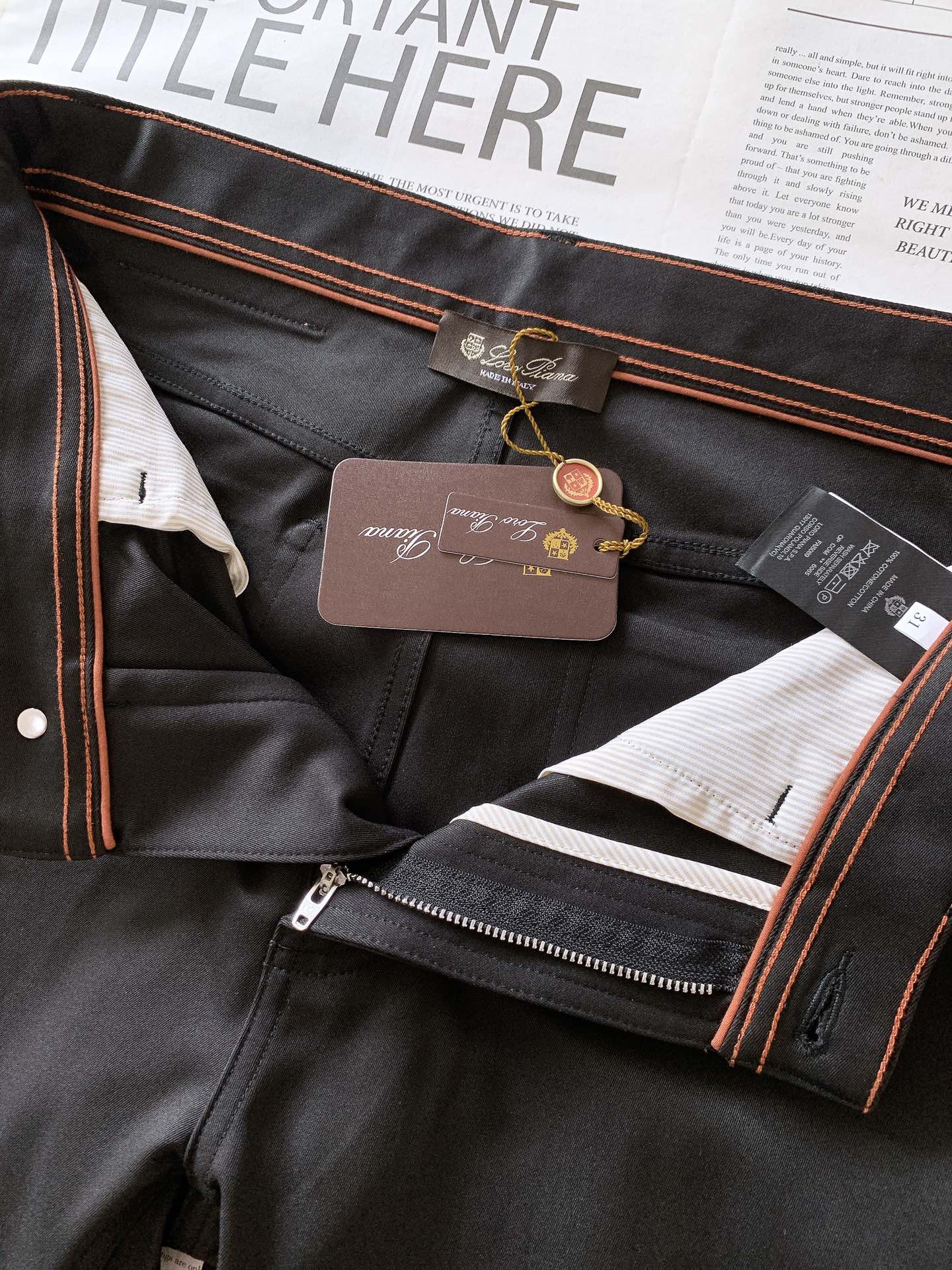LoroPiana L.P FW早秋新品 商务休闲裤，臻选优质面料打造，贴身舒适，独特设计，缔造简约线条