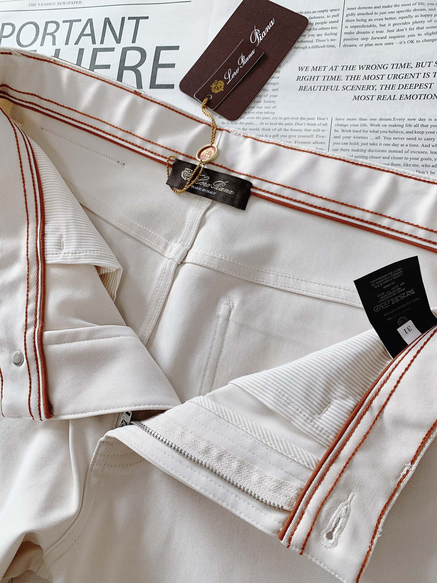 LoroPiana L.P FW早秋新品 商务休闲裤，臻选优质面料打造，贴身舒适，独特设计，缔造简约线条
