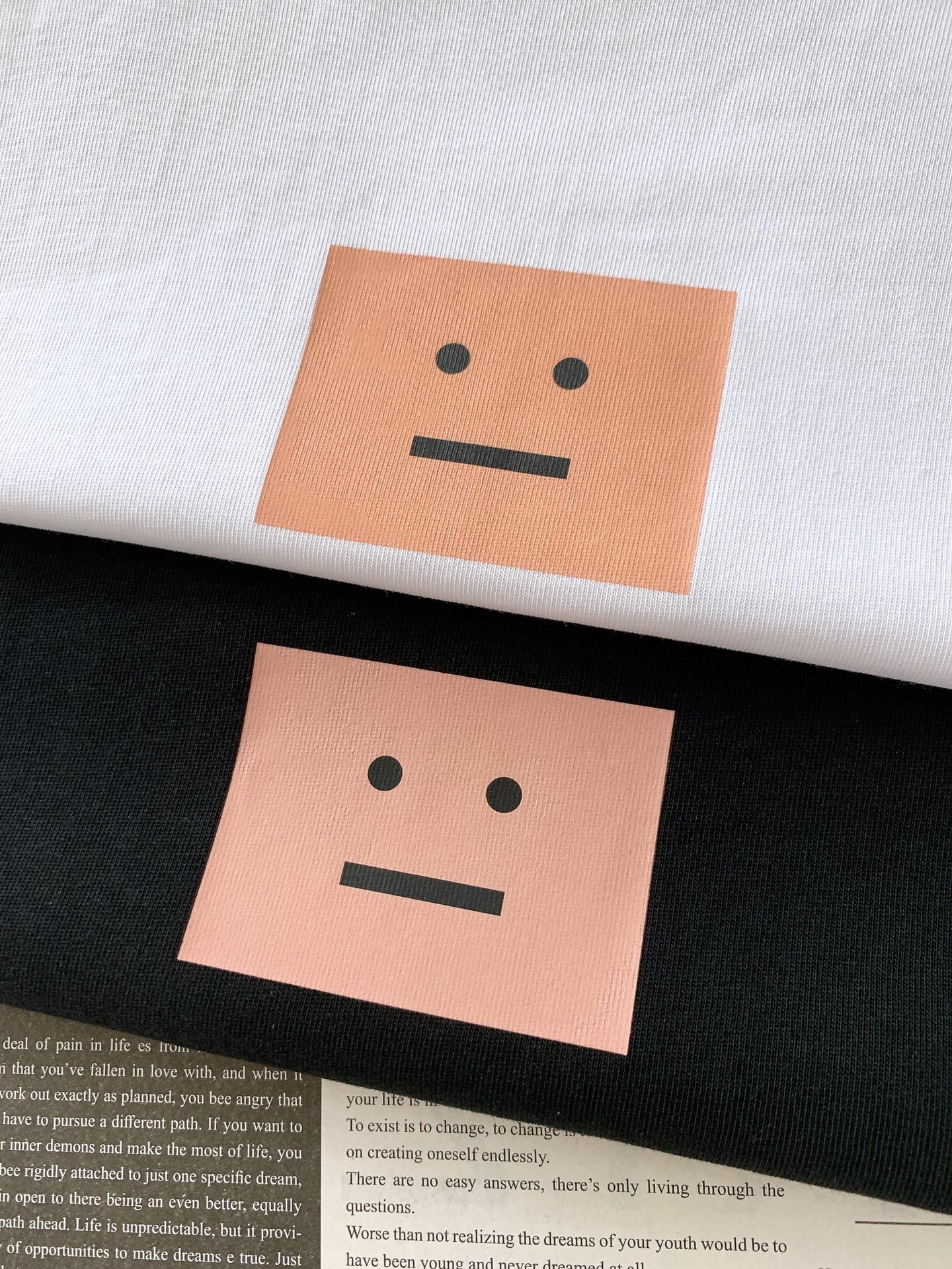 ACNE 艾克妮经典方块笑脸 双色男女同款圆领长袖T恤 打底衫全新秋装🍂 AcneStudios 笑脸印