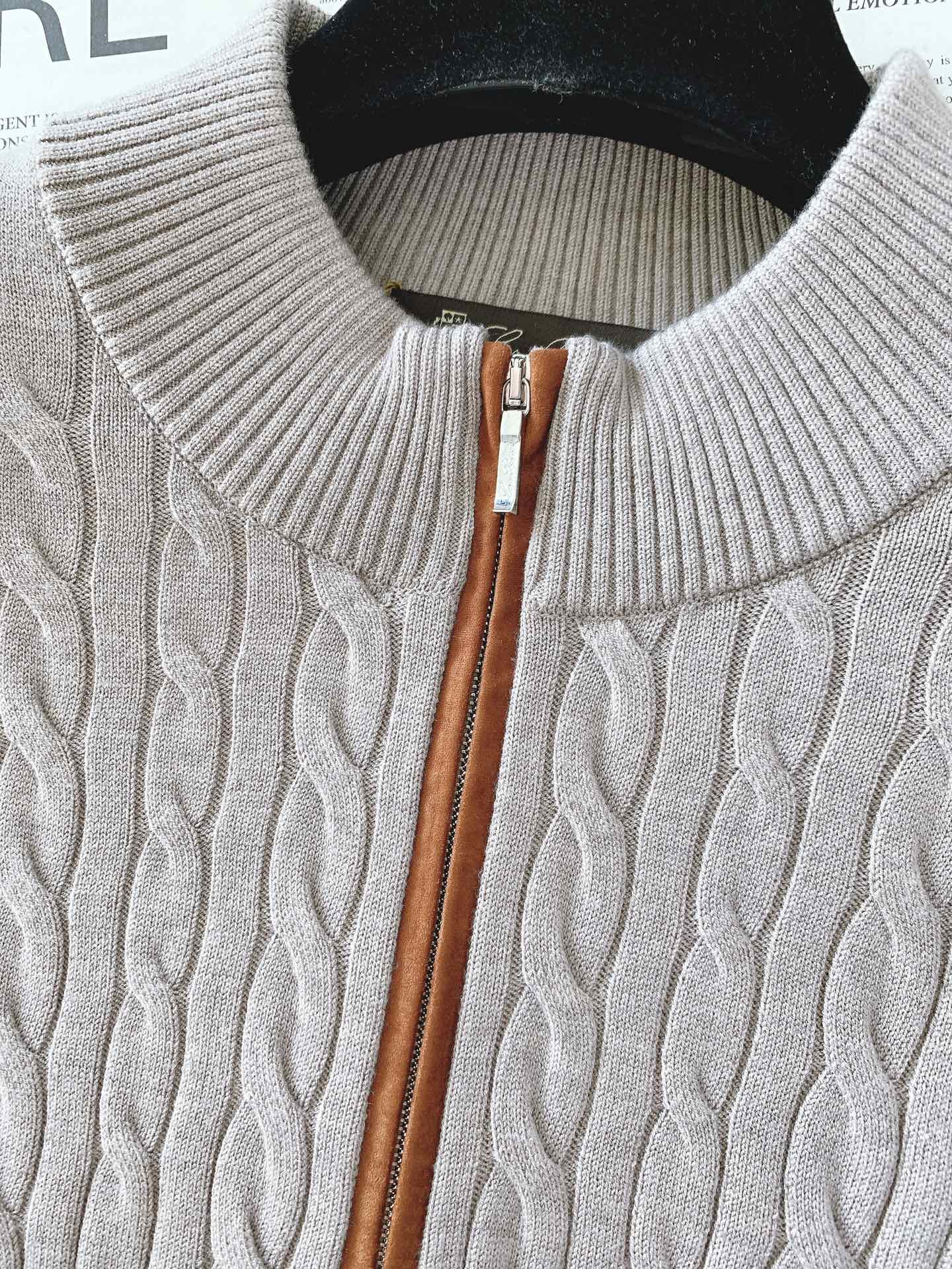 LoroPiana L.P FW秋冬新品 半拉链针织衫｜意式奢华的“温暖优雅学”意大利原产的顶级针织面料