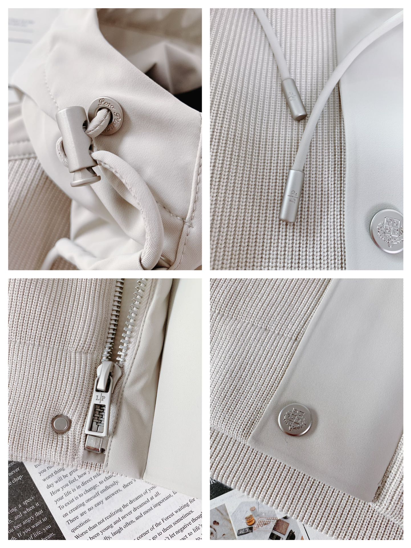 LoroPiana L.P FW秋冬新品连帽风衣外套。选用82%棉与18%天丝混纺面料，黑色与米杏色双版