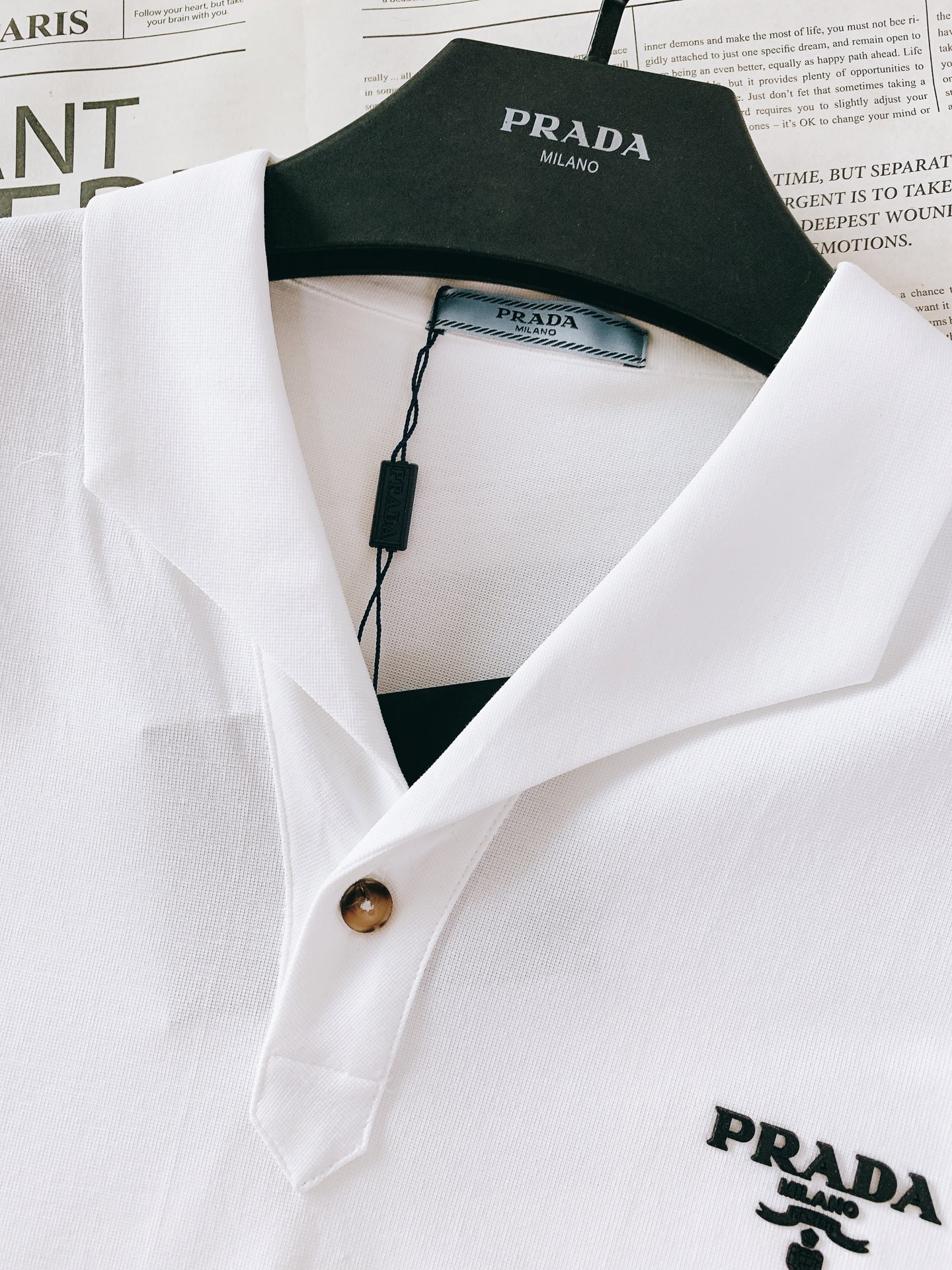 Prada 普拉达 2026SS春夏新品 男士古巴领Polo衫✨高支珠地棉面料，透气抗皱，亲肤不闷汗，上