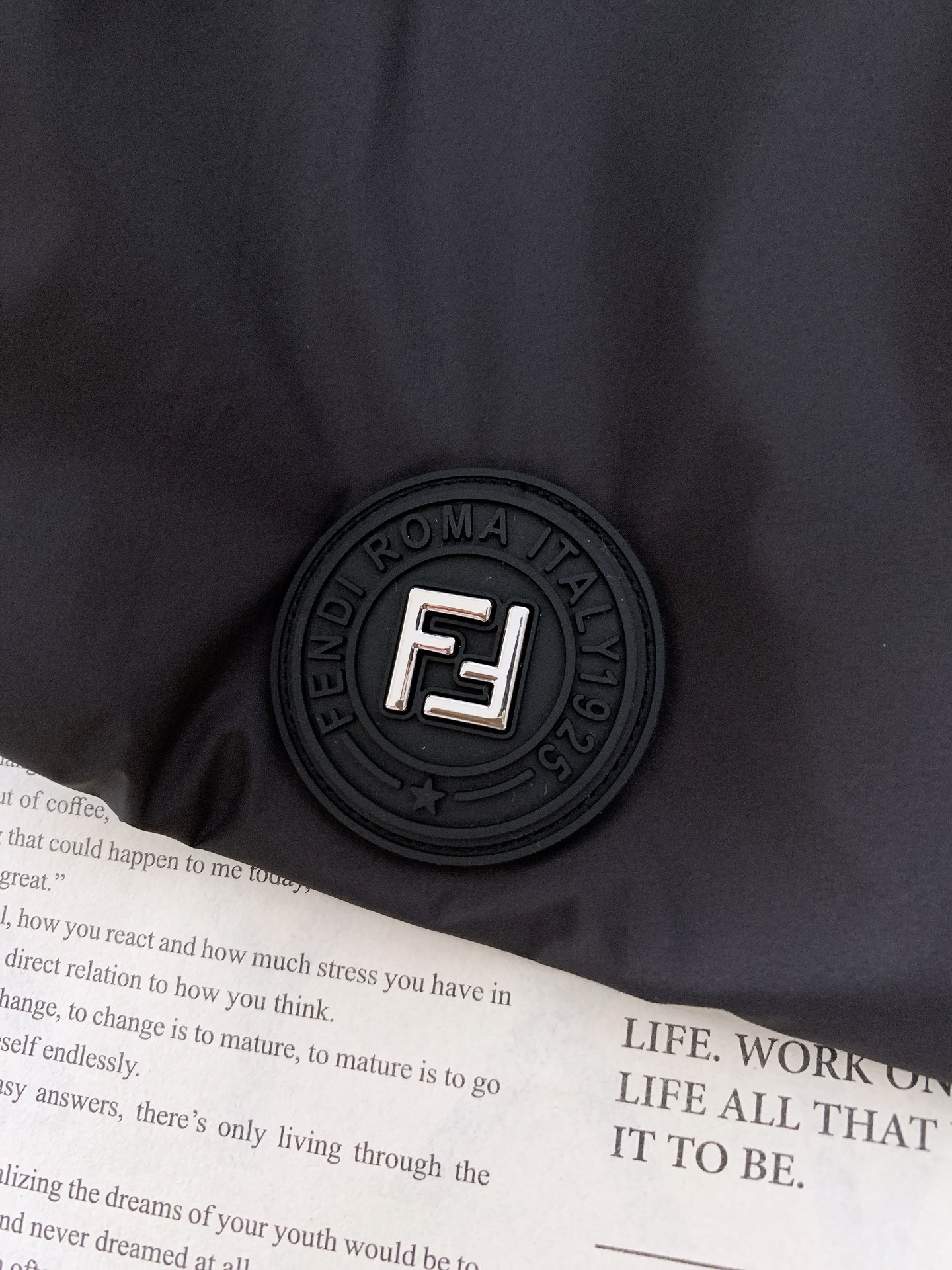 Fendi 芬迪 2026SS早春新品 经典立领休闲夹克。高端机能风尼龙面料！上身轻盈挺括，防风透气，垂