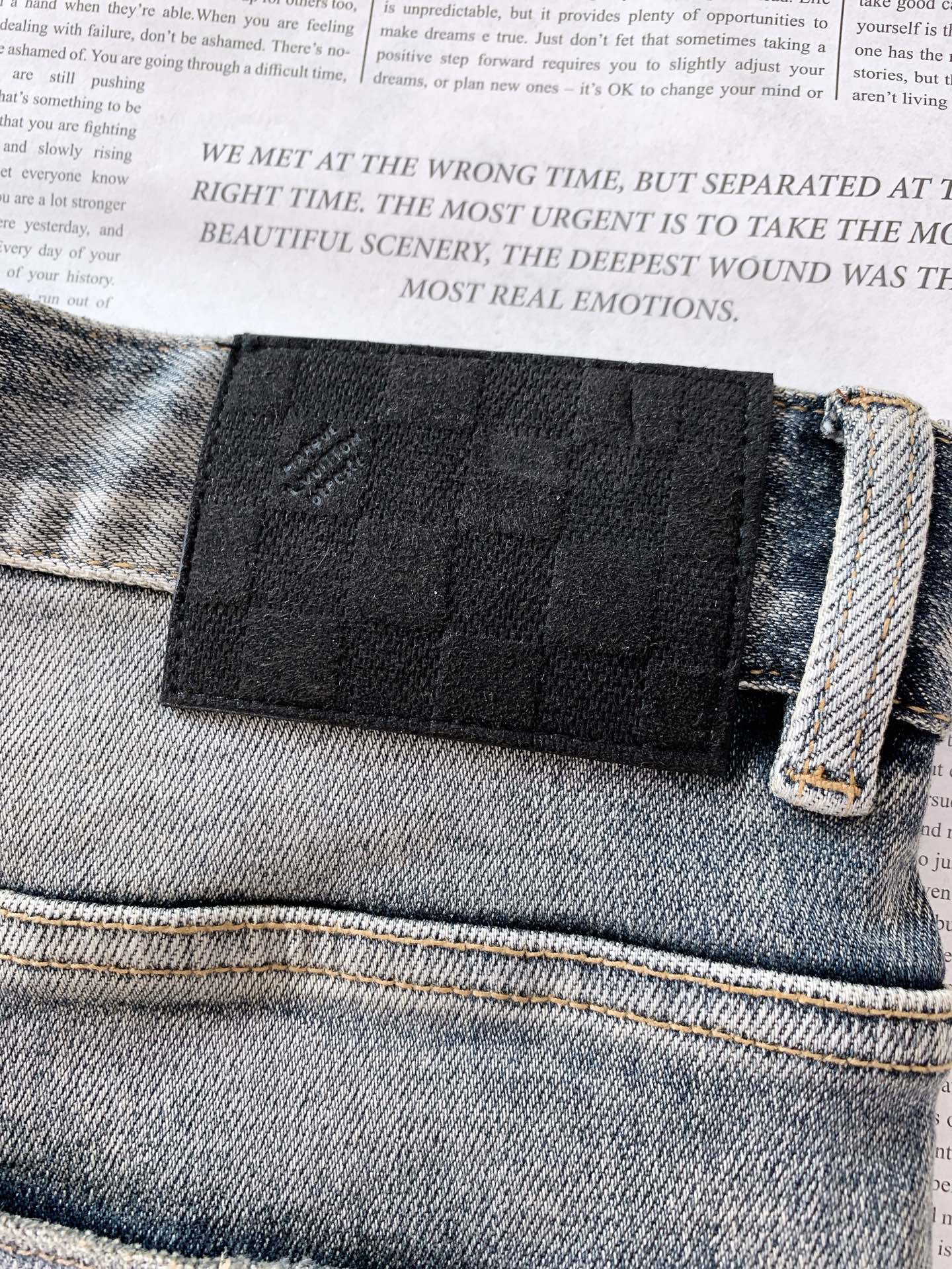 LouisVuitton 路易威登 2026SS早春新品复古做旧渐变牛仔裤👖精选12oz重磅高支丹宁牛仔