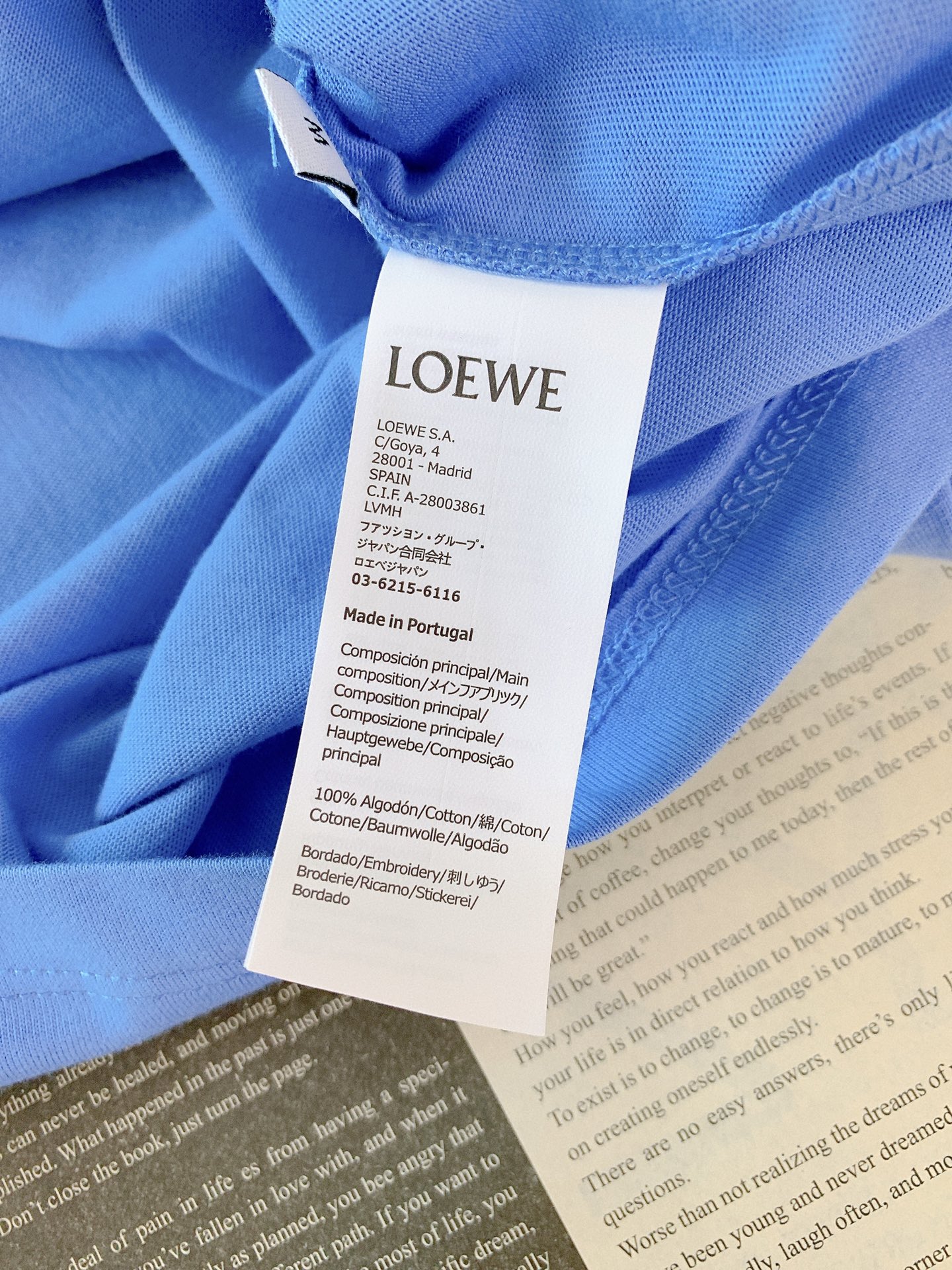Loewe 罗意威 2026SS春夏新品Anagram刺绣T恤。极简纯色基调融合品牌标志性Anagram