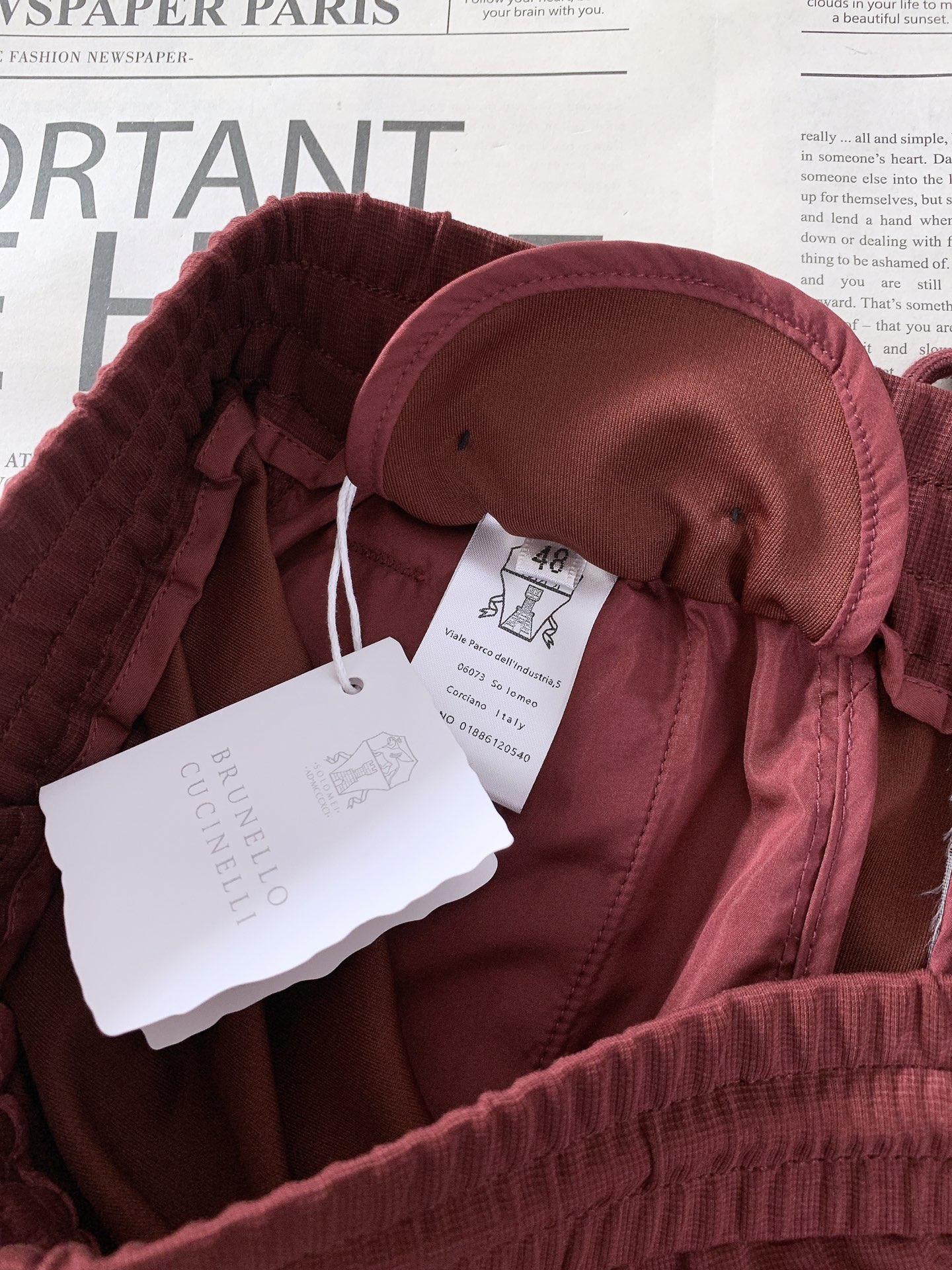 Brunello Cucinelli 布鲁奈罗.库奇内利 2026SS早春新品BC意式肌理休闲裤。高阶经