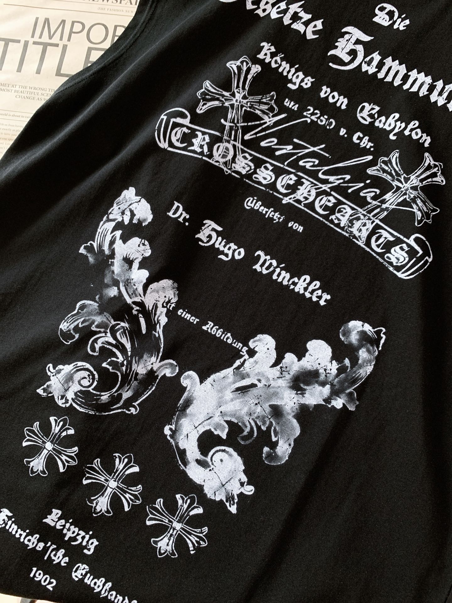 Chrome Hearts 克罗心 2026SS春夏新品 哥特十字架无袖背心🎽暗黑潮人夏日刚需款重磅精梳