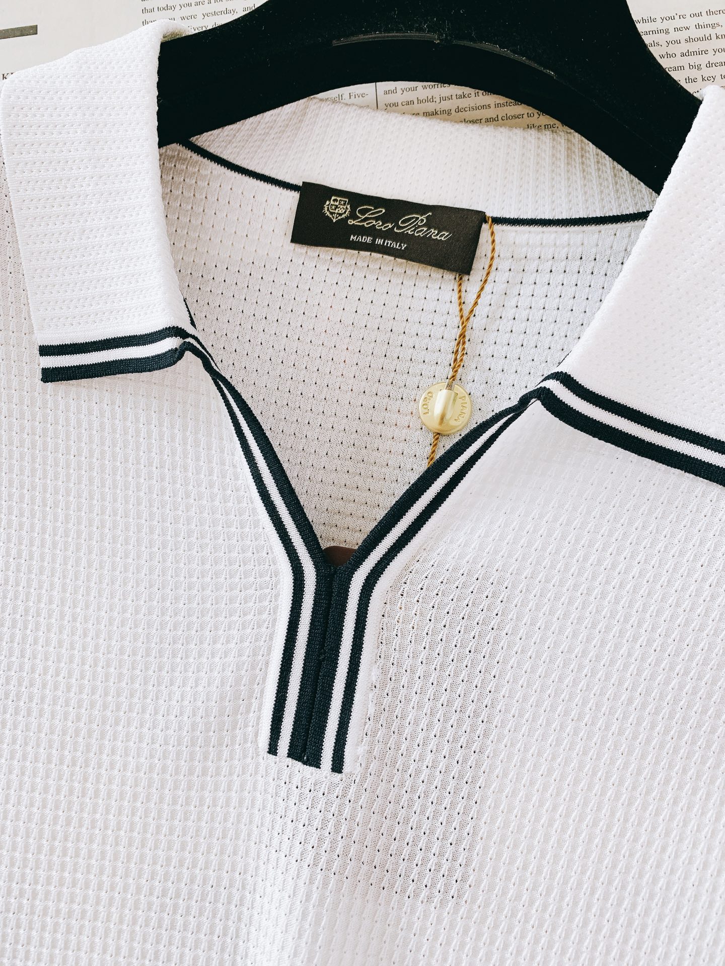 LoroPiana L.P SS春夏新品Loro Piana意式轻奢镂空Polo👕夏日刚需冰感针织面料，