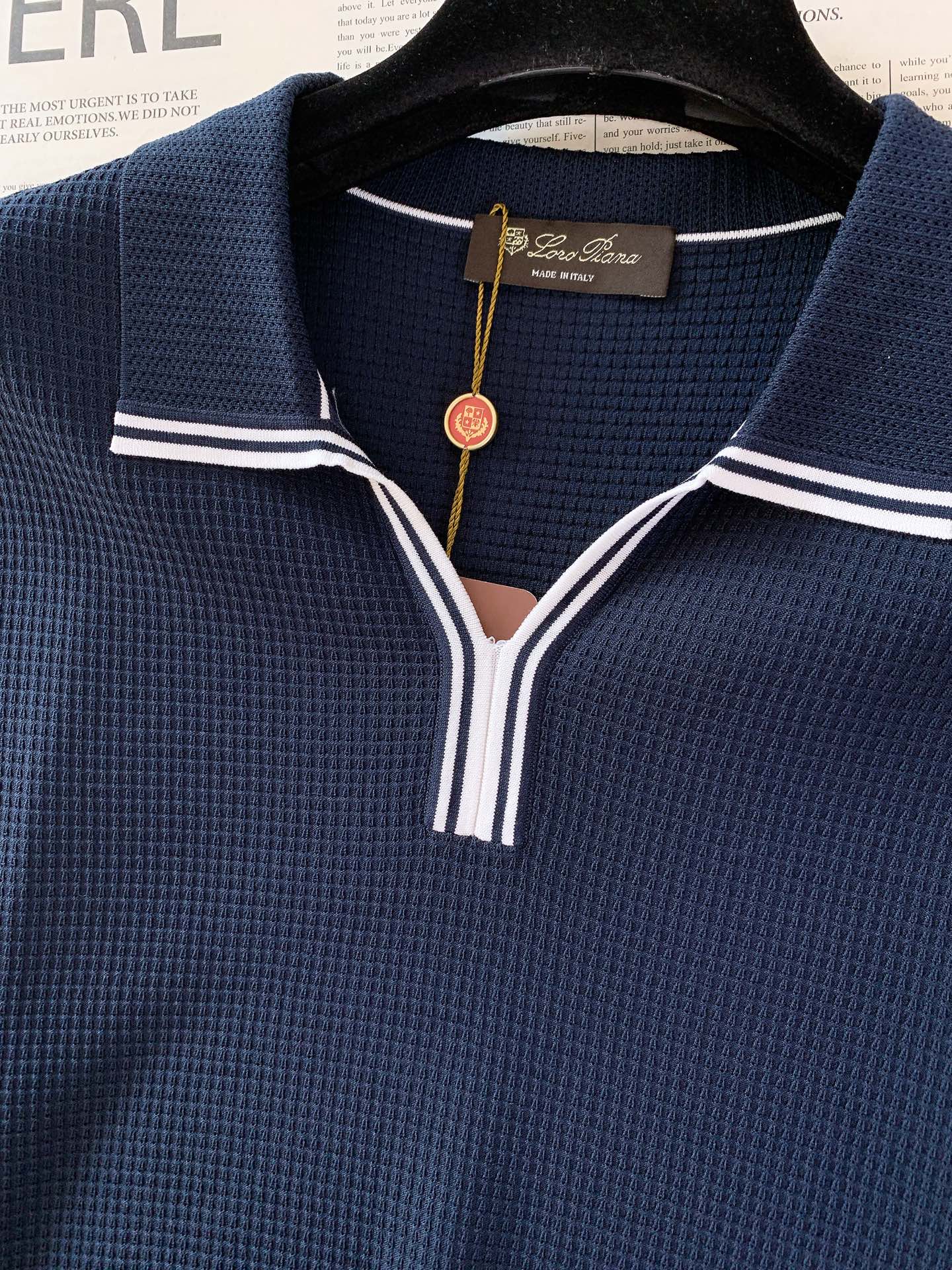 LoroPiana L.P SS春夏新品Loro Piana意式轻奢镂空Polo👕夏日刚需冰感针织面料，