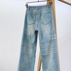 Maison Margiela MM6 马丁马吉拉 2026SS春夏新品数字印花阔腿牛仔裤👖复古高街本命 Maison Margiela MM6 马丁马吉拉 2026SS春夏新品数字印花阔腿牛仔裤👖复古高街本命