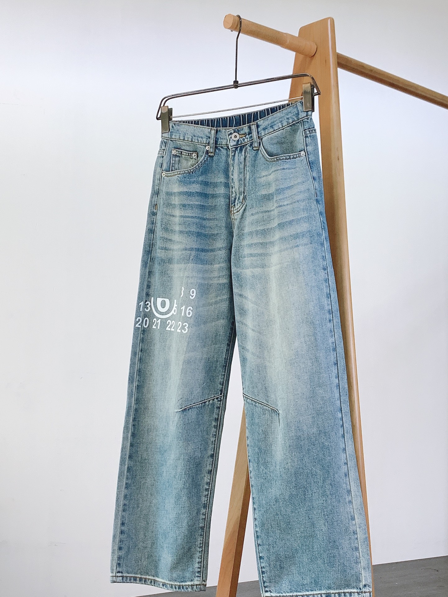 Maison Margiela MM6 马丁马吉拉 2026SS春夏新品数字印花阔腿牛仔裤👖复古高街本命