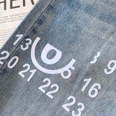 Maison Margiela MM6 马丁马吉拉 2026SS春夏新品数字印花阔腿牛仔裤👖复古高街本命 Maison Margiela MM6 马丁马吉拉 2026SS春夏新品数字印花阔腿牛仔裤👖复古高街本命