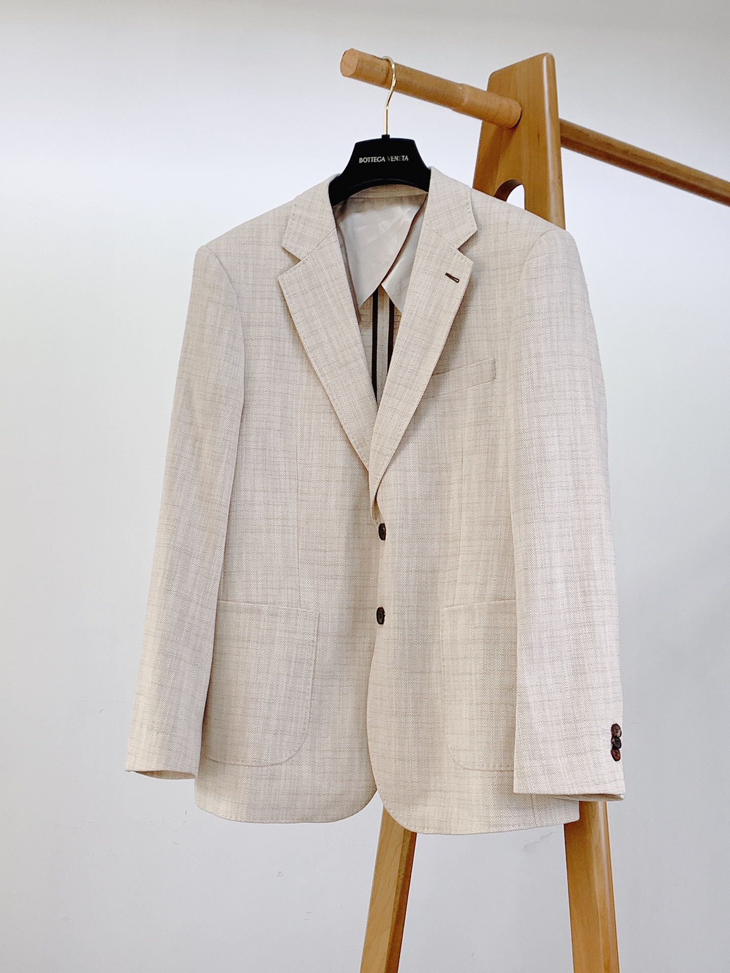LoroPiana L.P SS早春新品高定人字纹休闲西装｜雅痞绅士的衣橱刚需进口羊毛亚麻混纺材质，天然