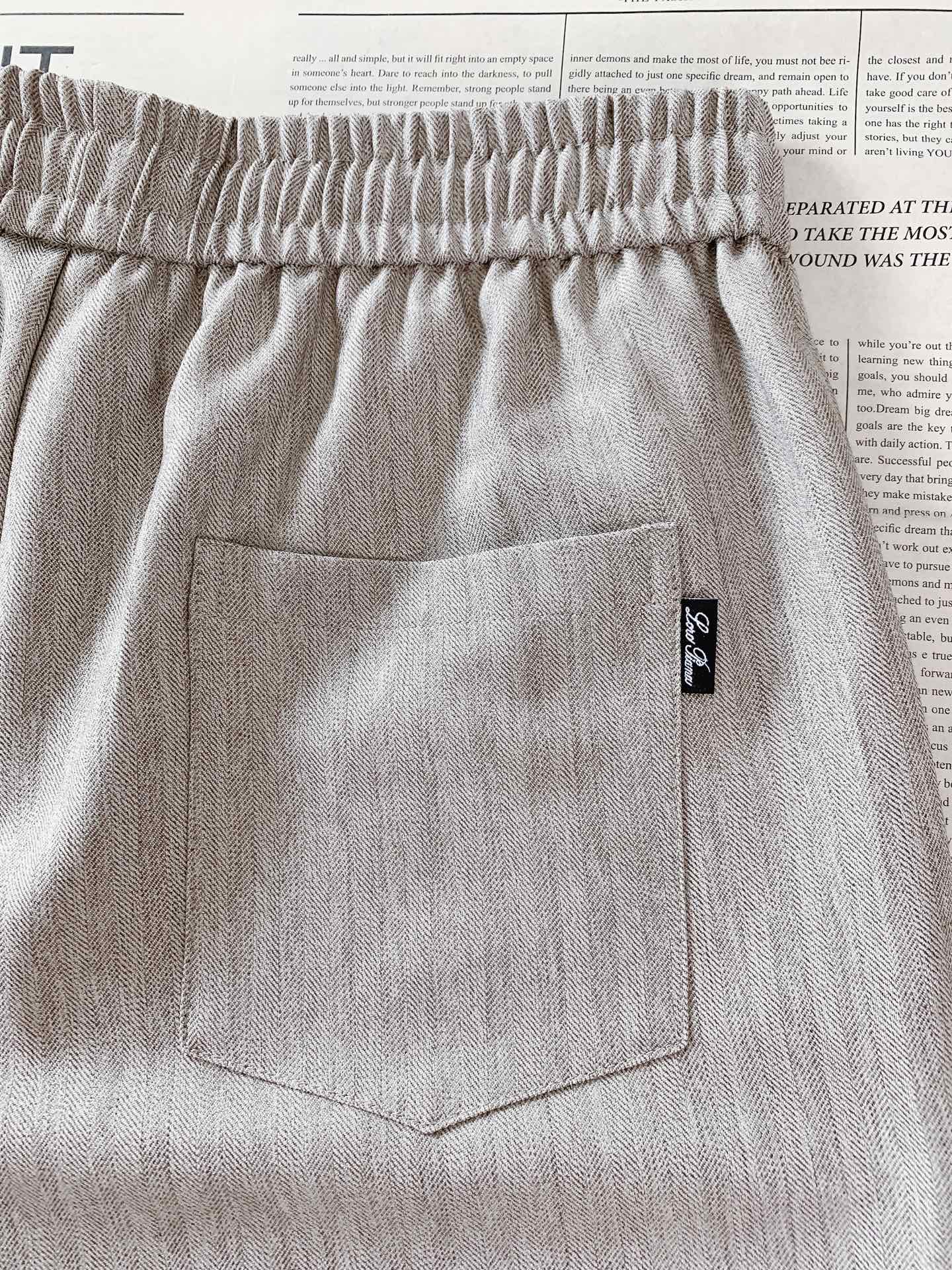 LoroPiana L.P SS春夏新品Loro Piana意式人字纹轻奢短裤🩳男士夏日质感神裤告别廉价