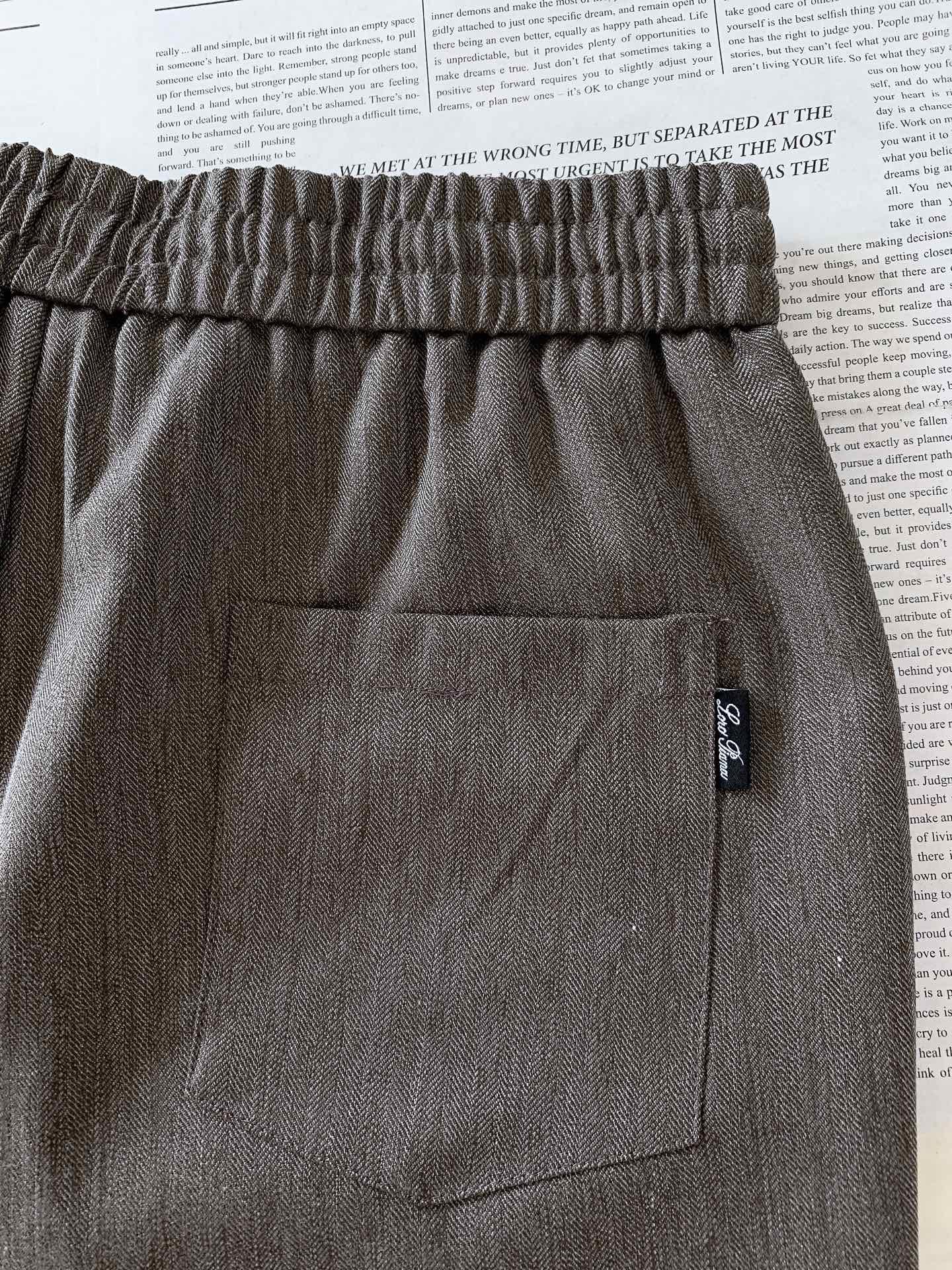 LoroPiana L.P SS春夏新品Loro Piana意式人字纹轻奢短裤🩳男士夏日质感神裤告别廉价