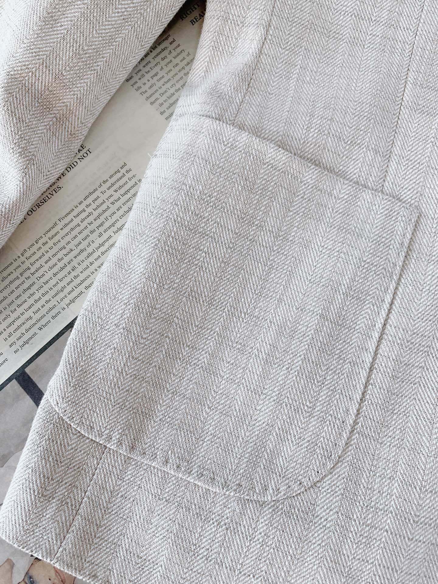 LoroPiana L.P SS早春新品高定人字纹休闲西装｜雅痞绅士的衣橱刚需进口羊毛亚麻混纺材质，天然