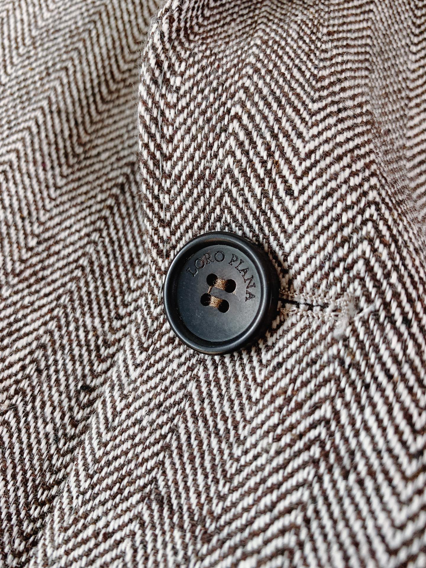 LoroPiana L.P SS早春新品高定人字纹休闲西装｜雅痞绅士的衣橱刚需进口羊毛亚麻混纺材质，天然