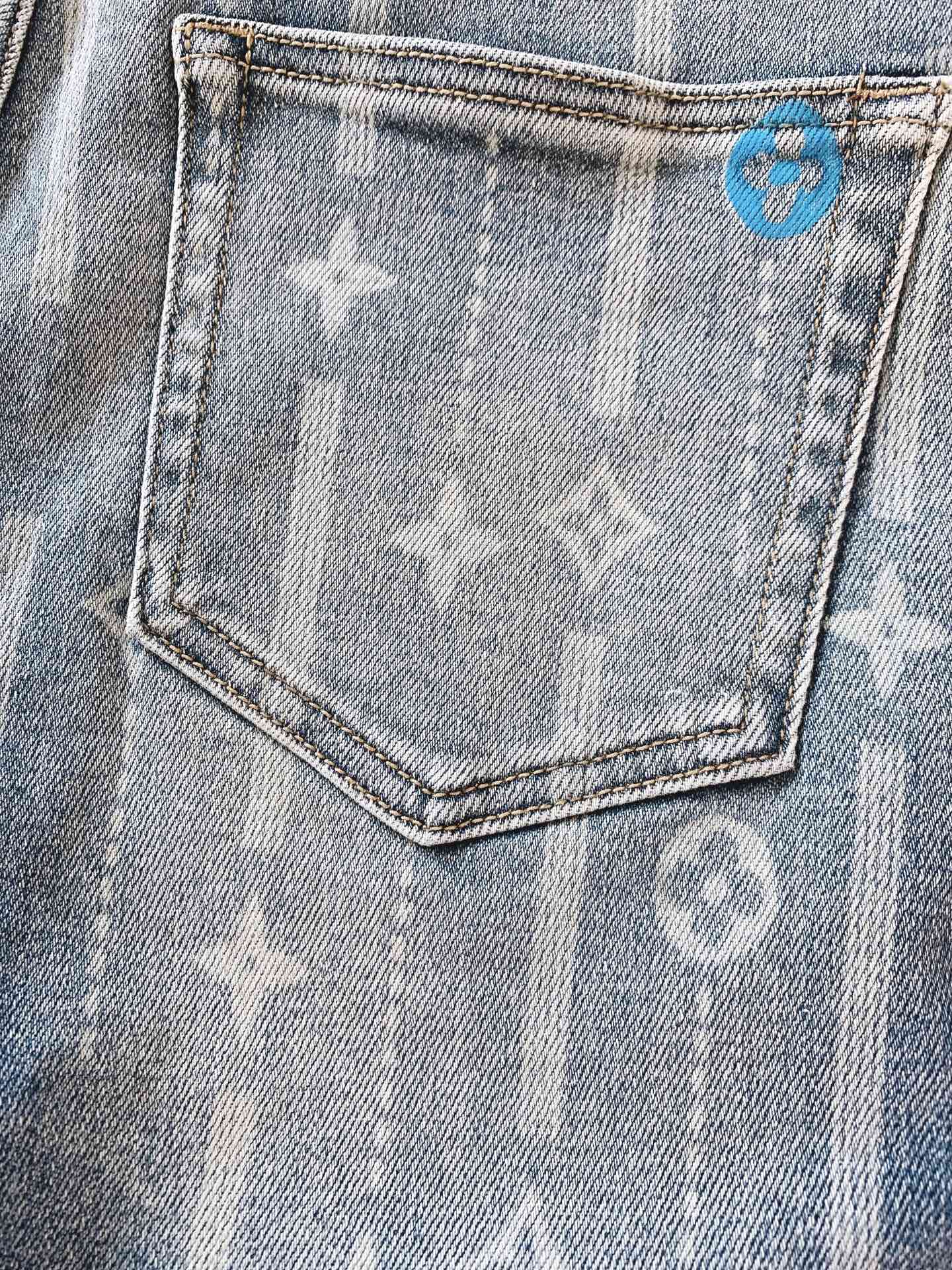 LouisVuitton 路易威登 2026SS春夏新品彩色Monogram印花牛仔短裤🩳高支重磅牛仔布