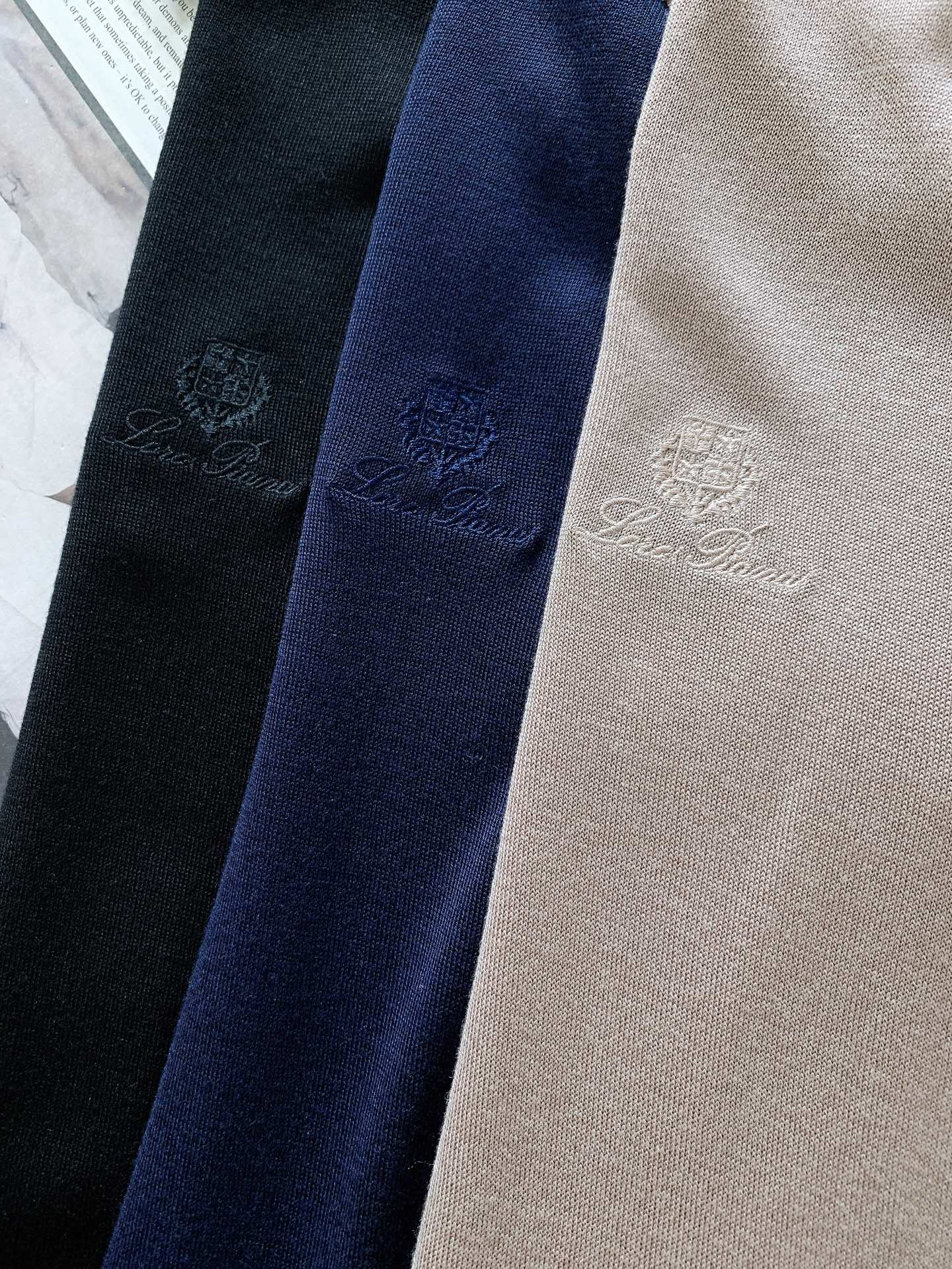 LoroPiana L.P SS春夏新品 Loro Piana翻领针织短袖材质 桑蚕丝混纺尺寸	M	  