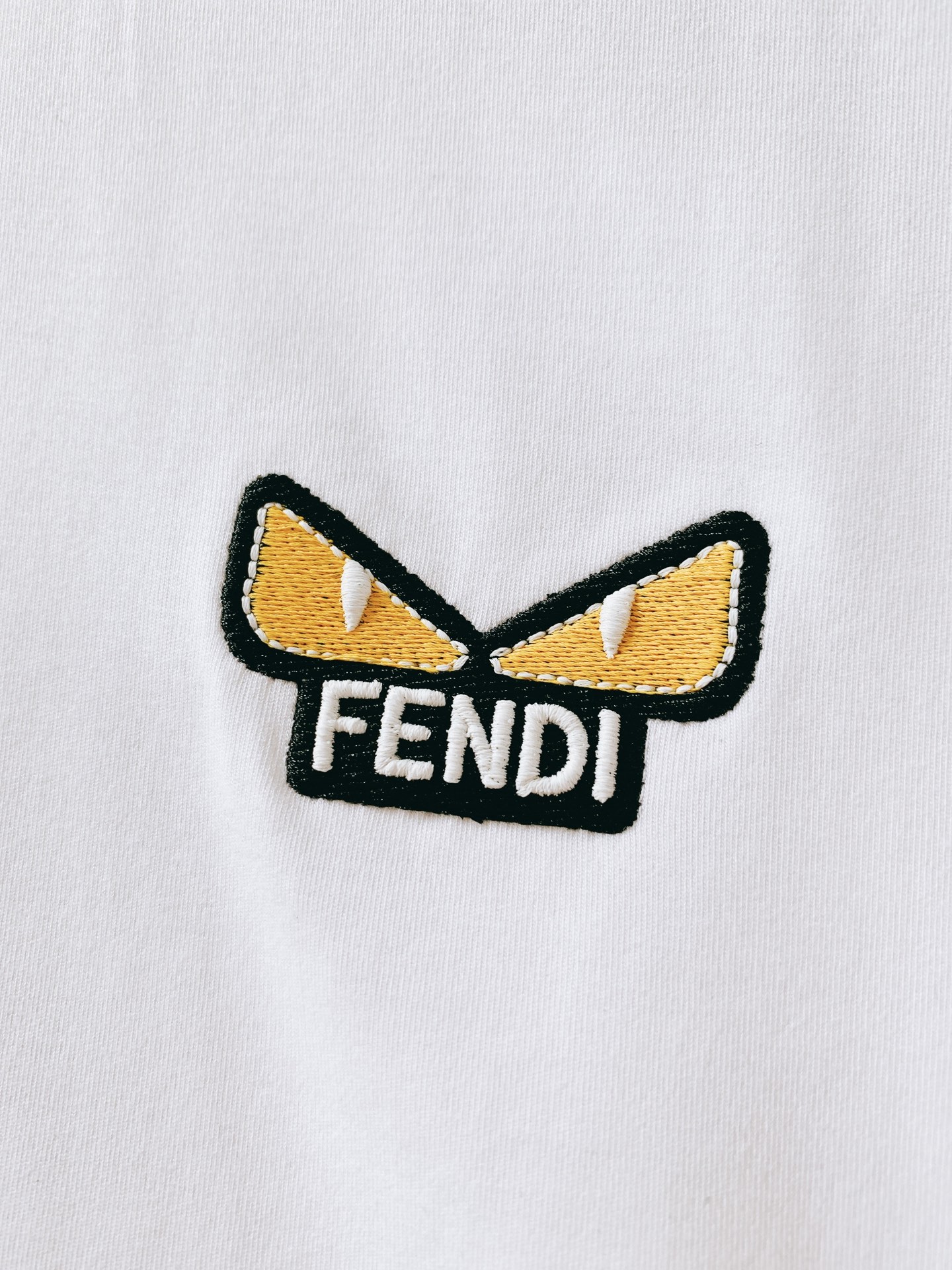 Fendi 芬迪 2026SS春夏新品小怪兽系列刺绣T恤高支长绒精梳棉｜220g重磅质感经典黄眼刺绣标识
