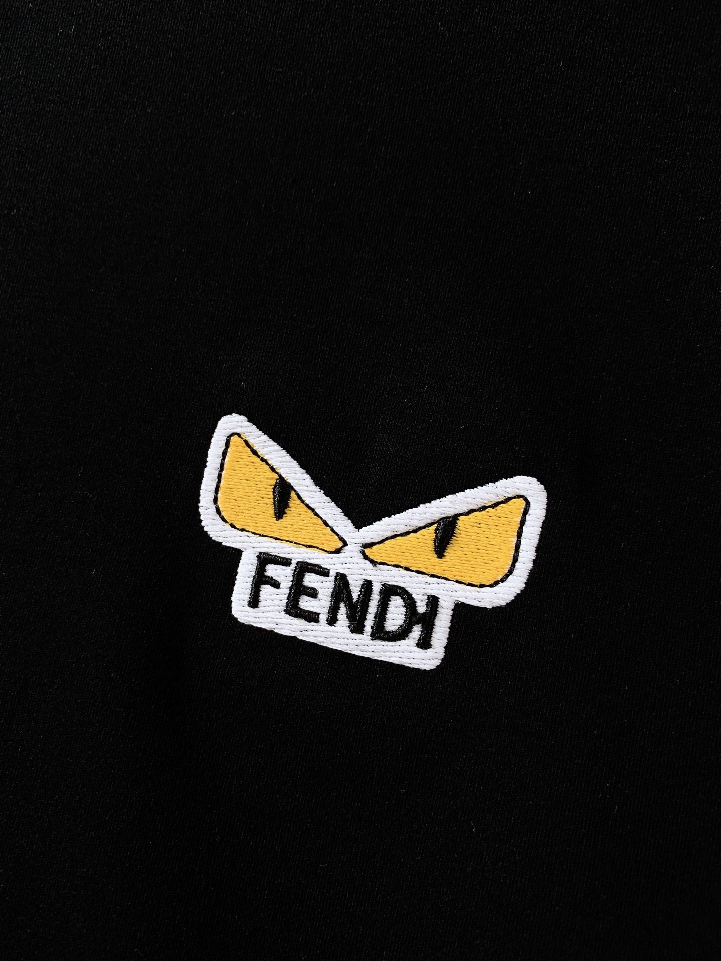 Fendi 芬迪 2026SS春夏新品小怪兽系列刺绣T恤高支长绒精梳棉｜220g重磅质感经典黄眼刺绣标识