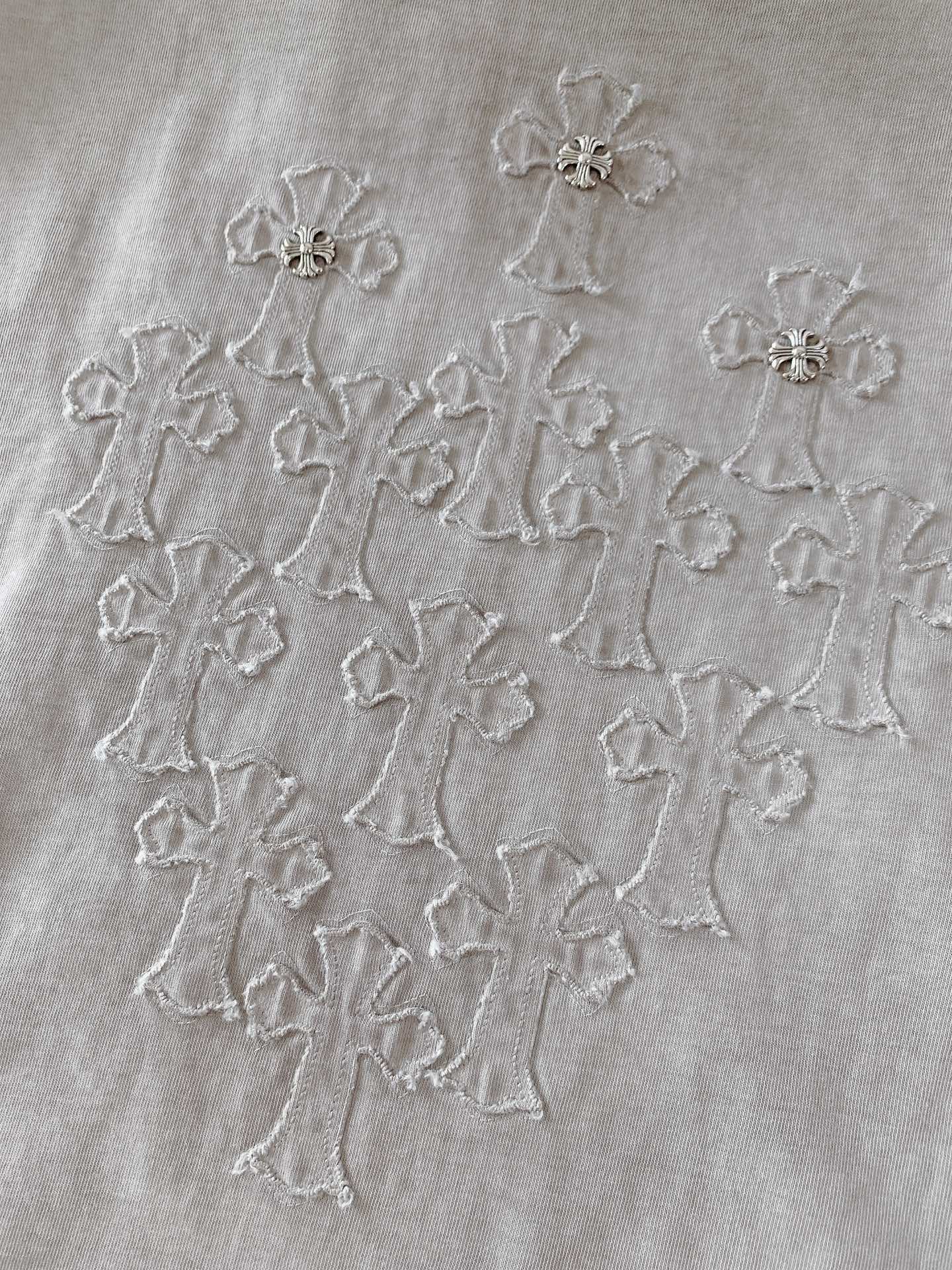 Chrome Hearts 克罗心 2026SS春夏新品 做旧渐变金属十字架T恤280g重磅双股精梳棉｜
