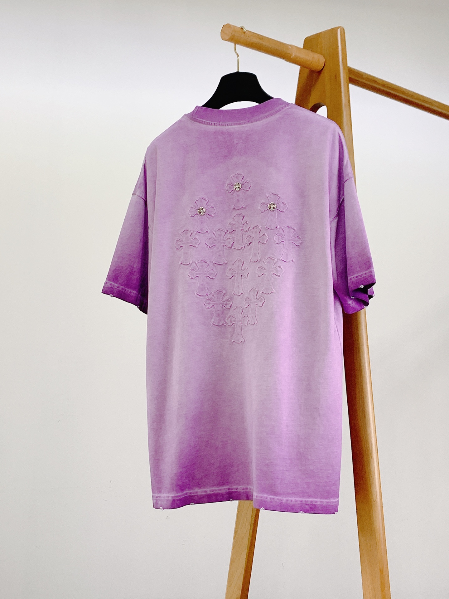 Chrome Hearts 克罗心 2026SS春夏新品 做旧渐变金属十字架T恤280g重磅双股精梳棉｜